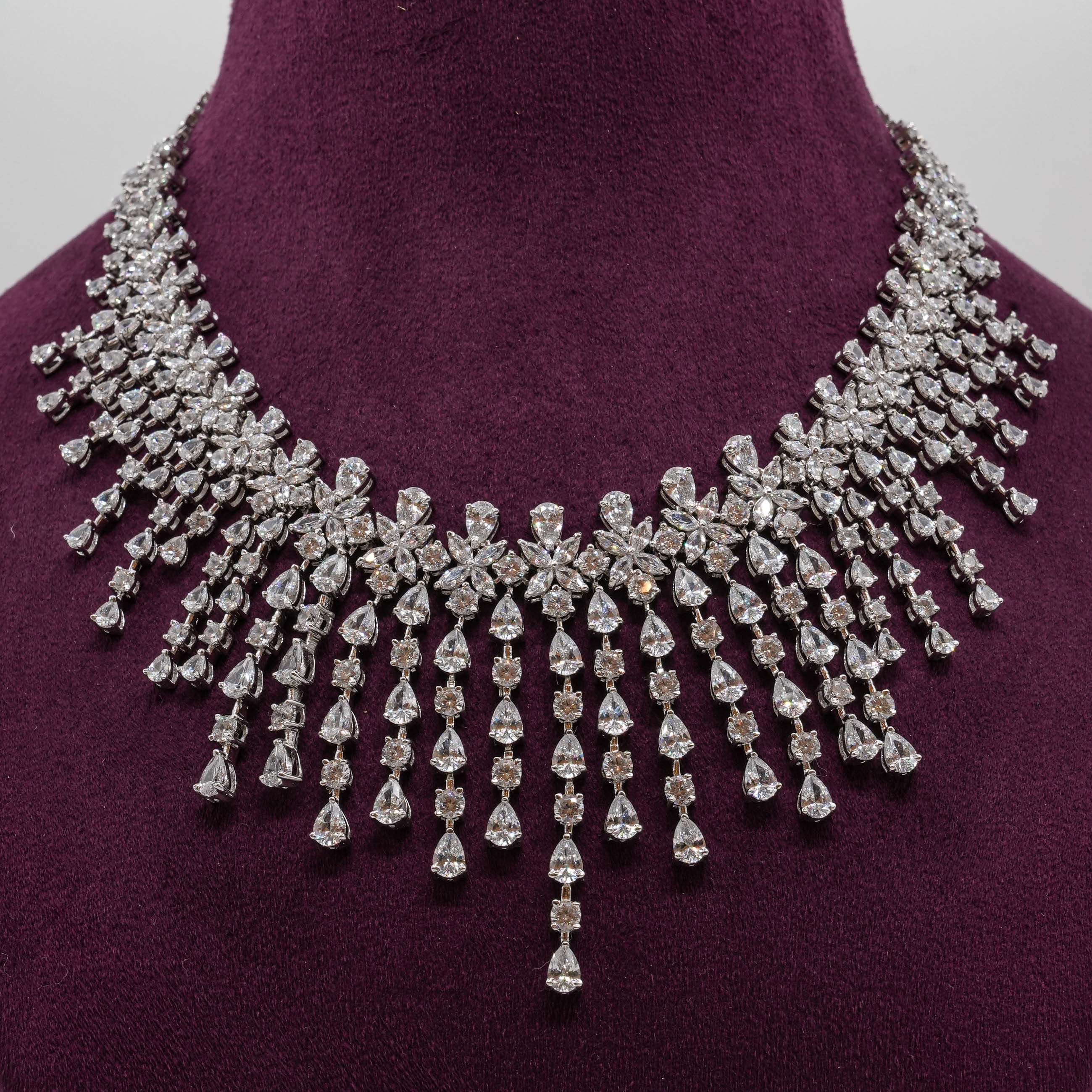 Saubhagya Jewellers - Tiered Drop Necklace Set