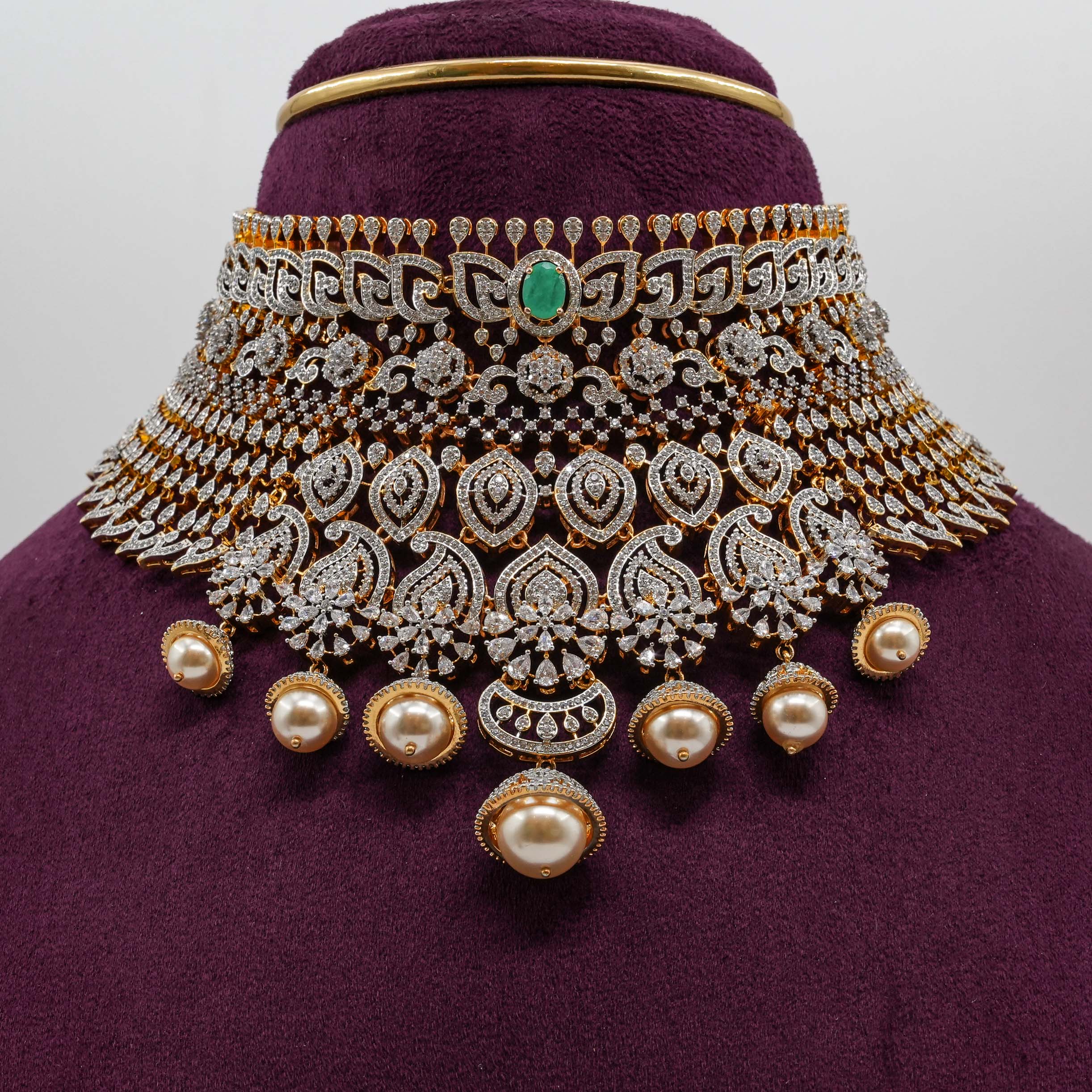 Saubhagya Jewellers - Petal Short Necklace