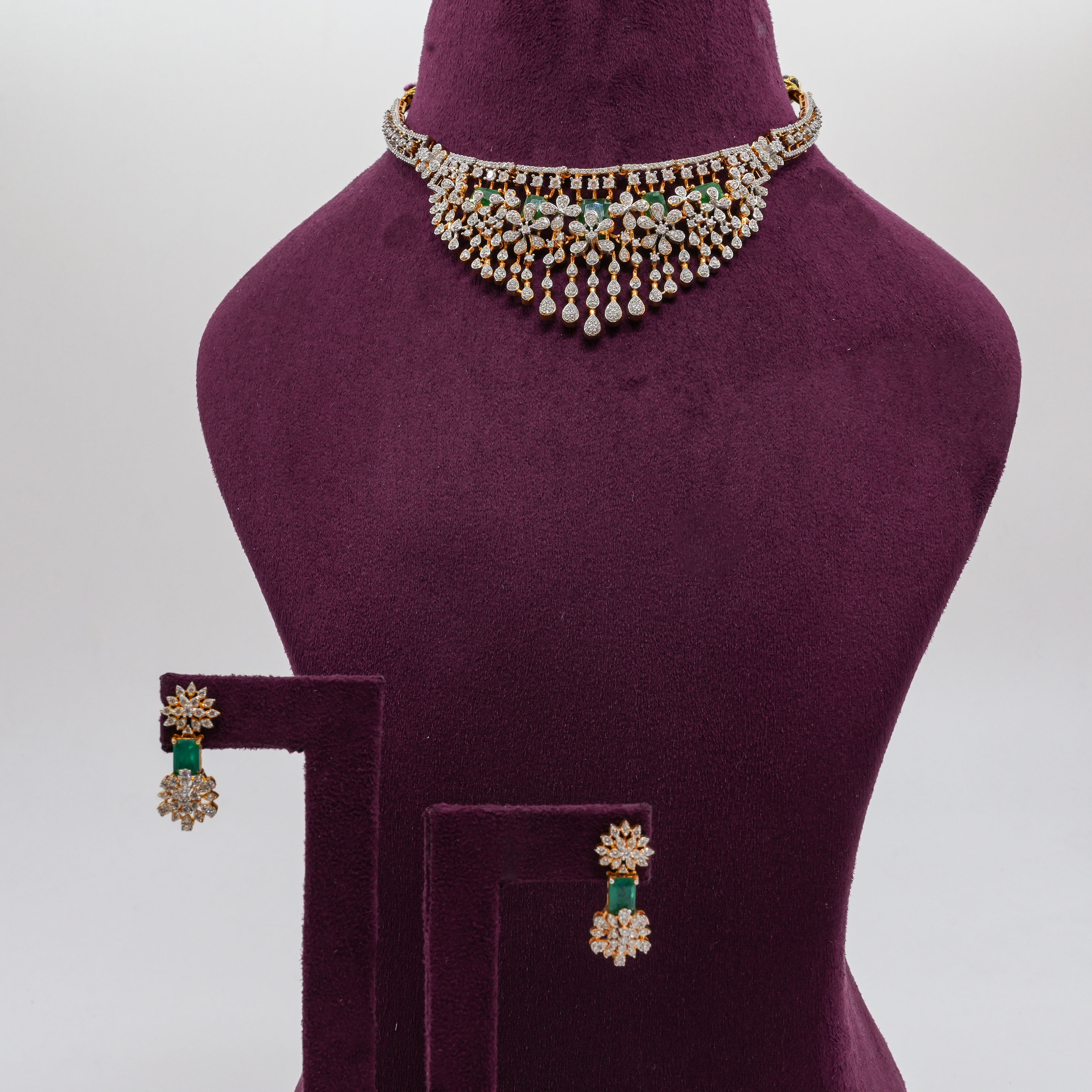 Flower Short Necklace Set