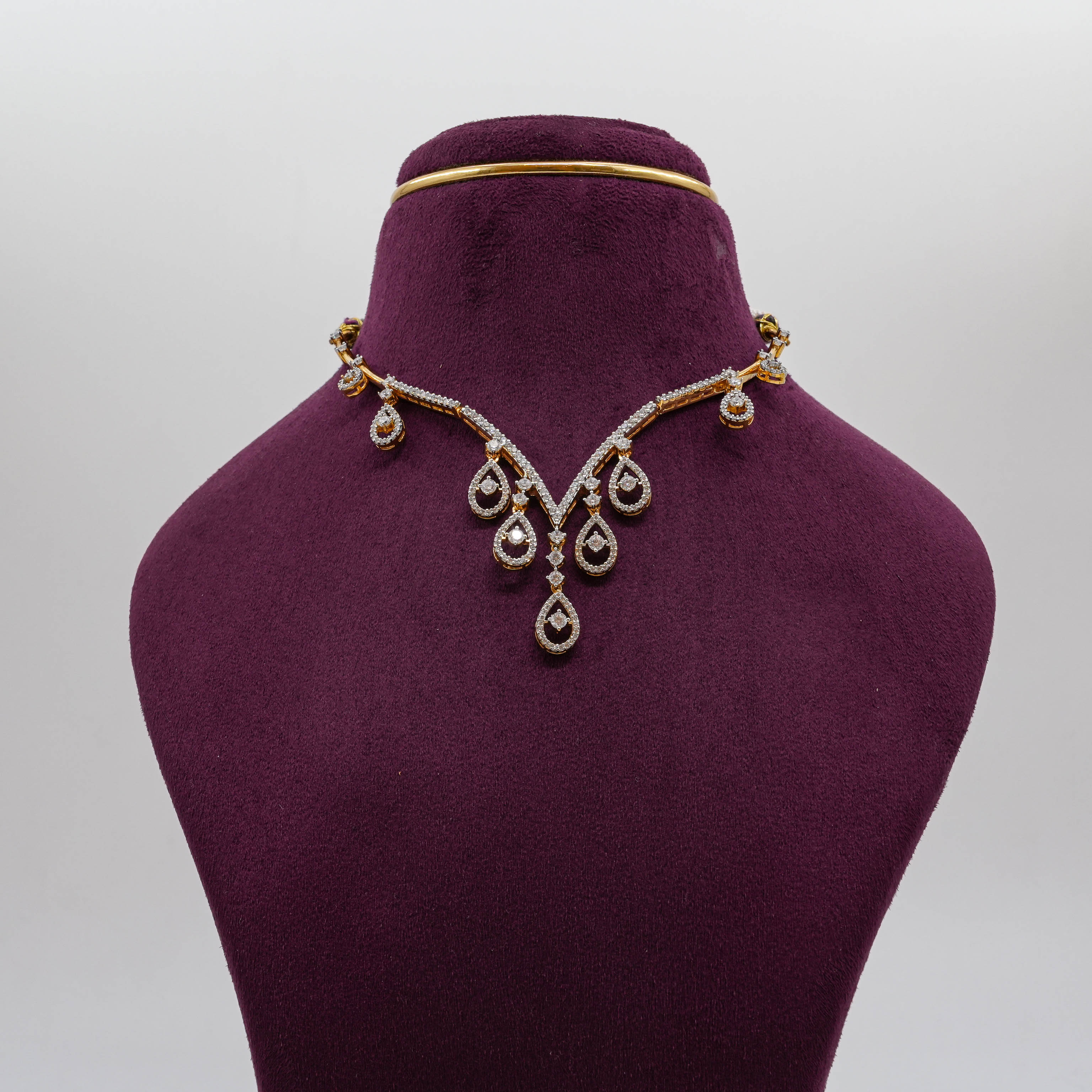 Saubhagya Jewellers - Diamond Drop Necklace