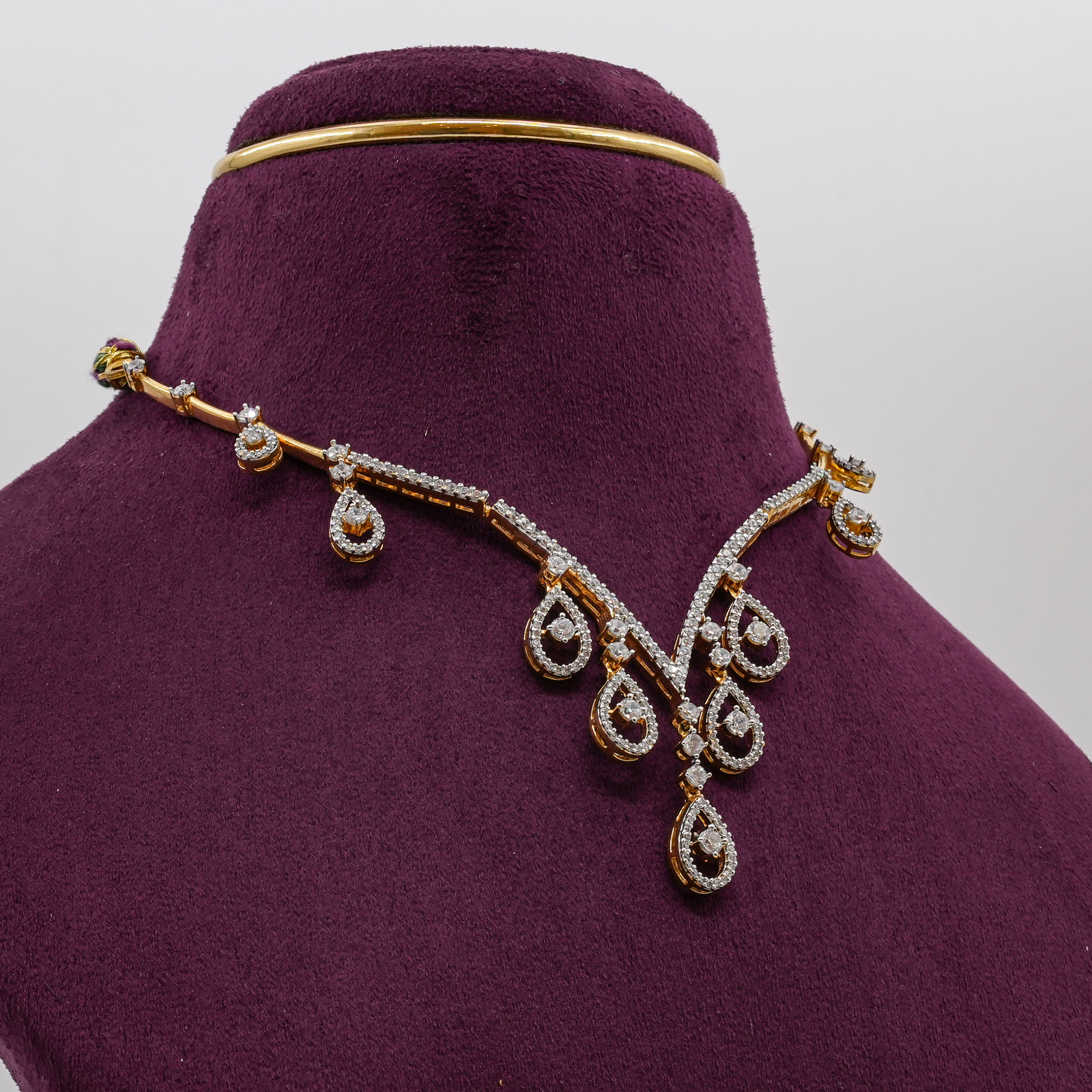 Saubhagya Jewellers - Diamond Drop Necklace