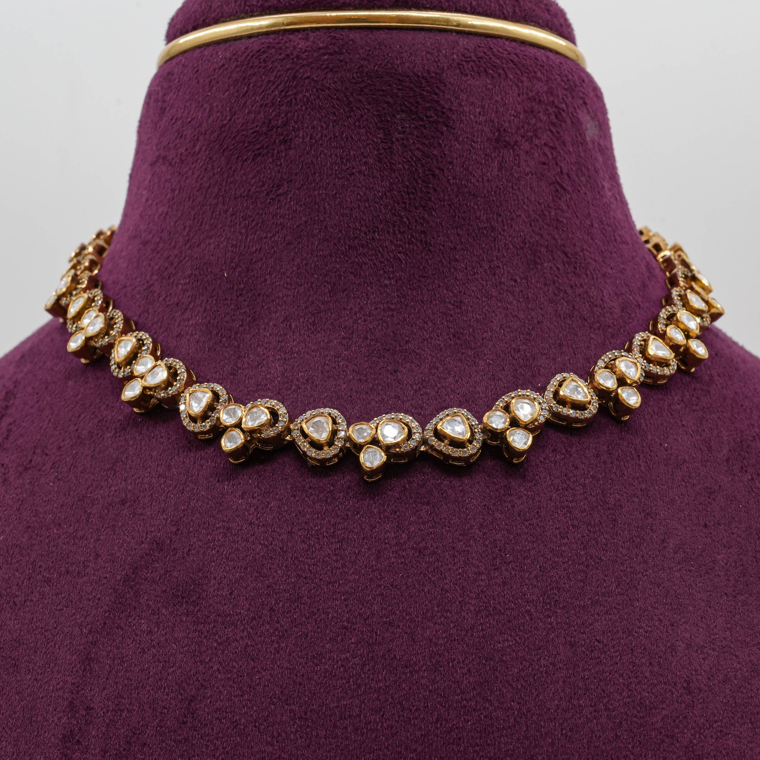 Saubhagya Jewellers - Triangle CZ Necklace