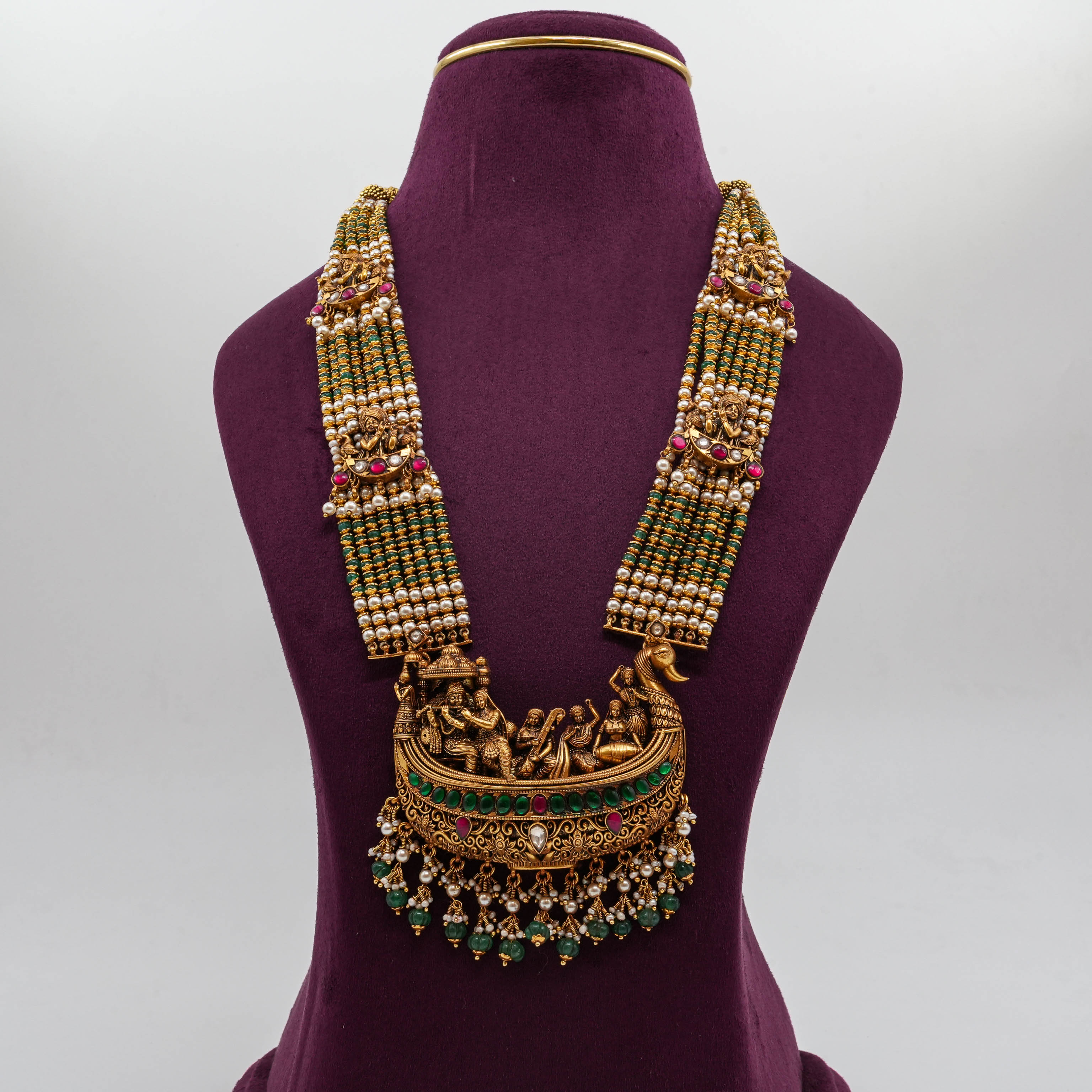 Radha Krishna Temple Necklace