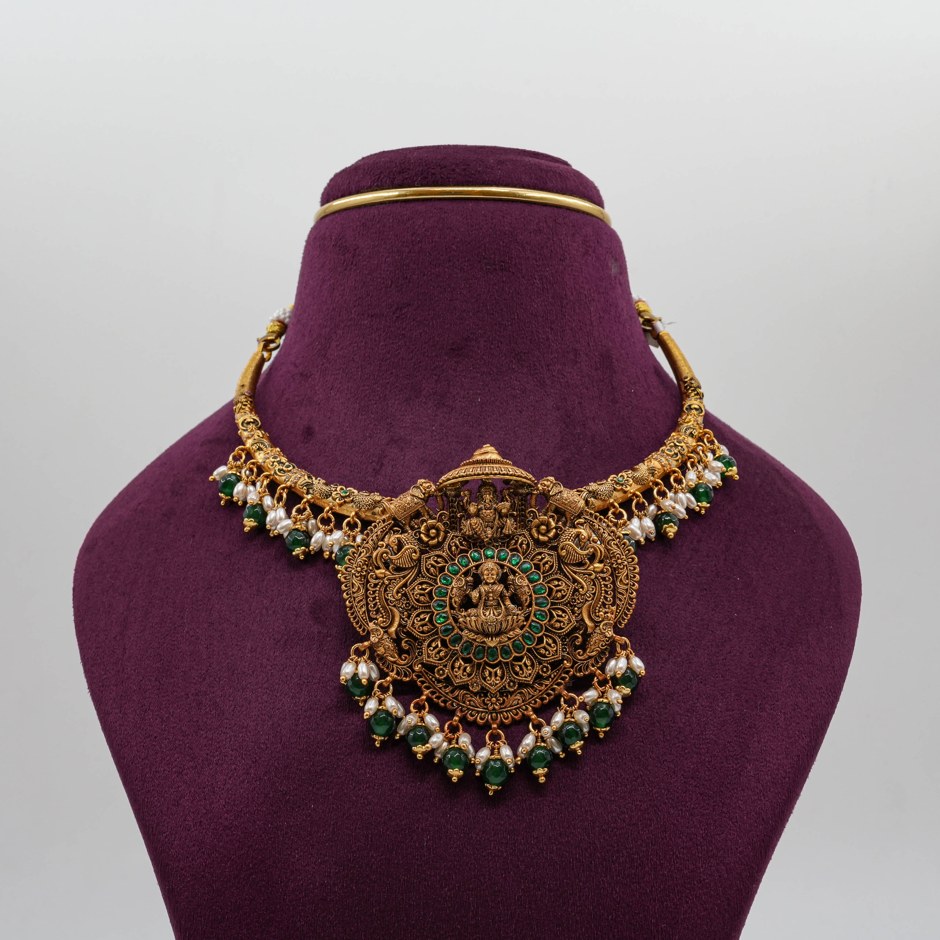 Laxmi Deity Temple Necklace