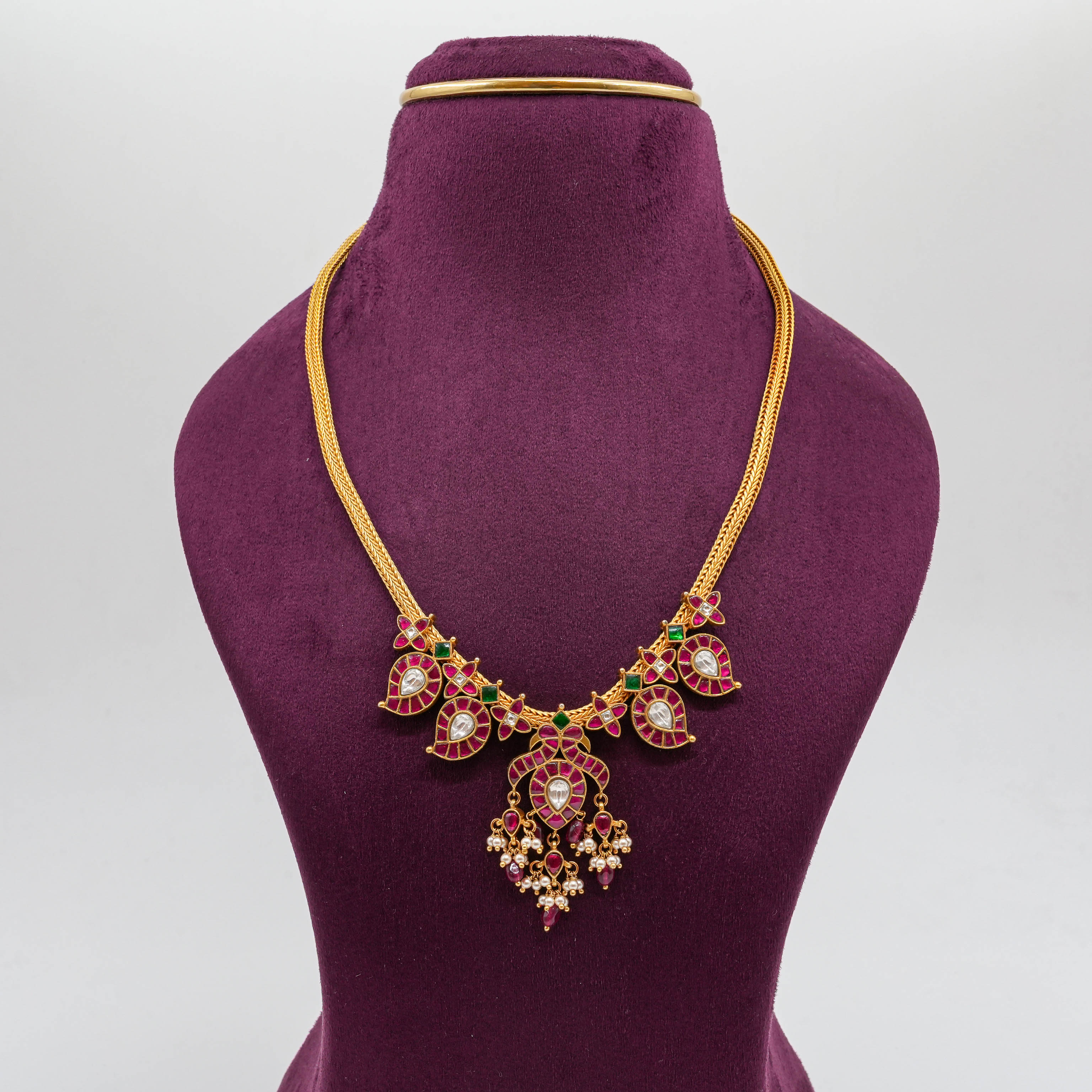 Kundan Leaf Necklace