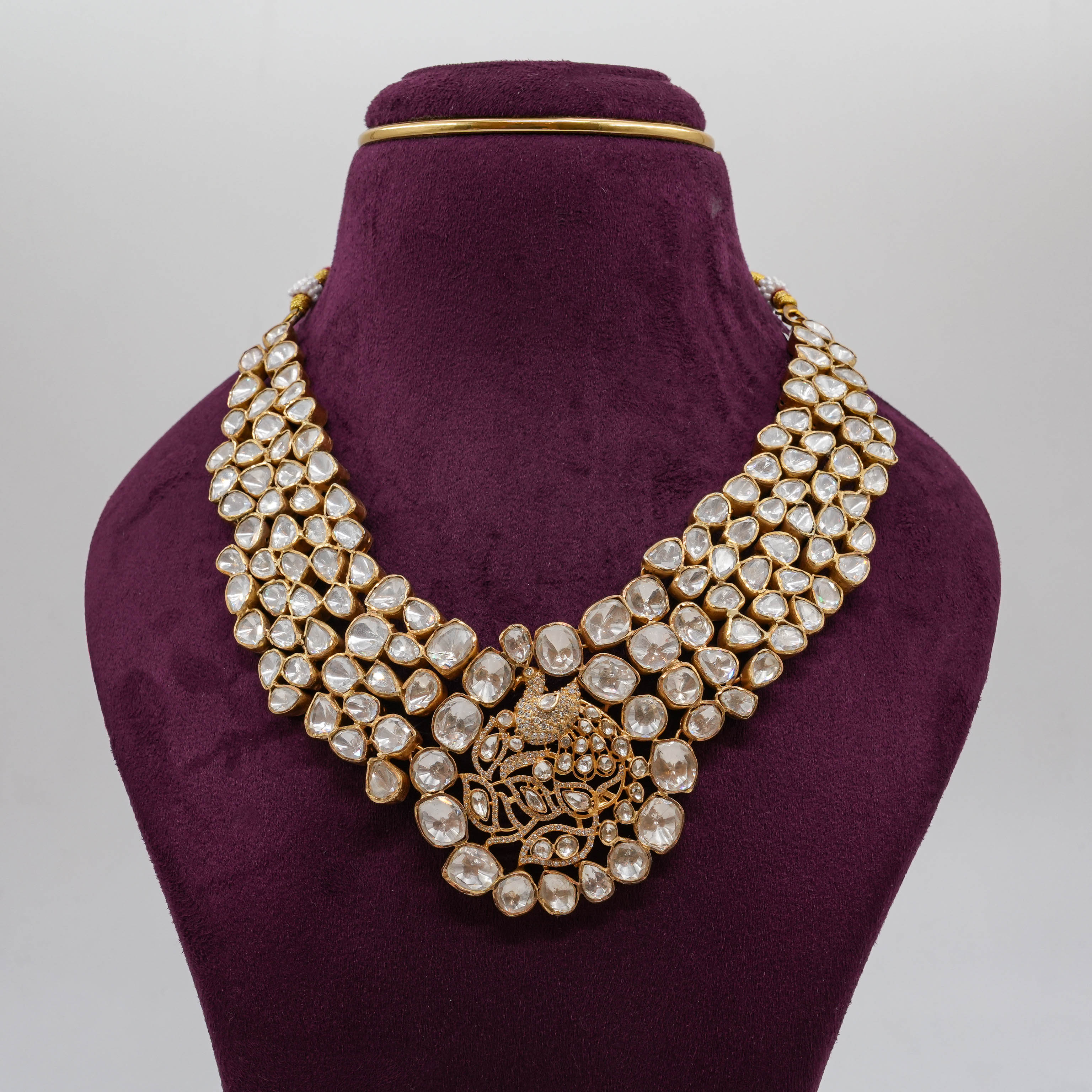 Saubhagya Jewellers - Oval kundan Necklace