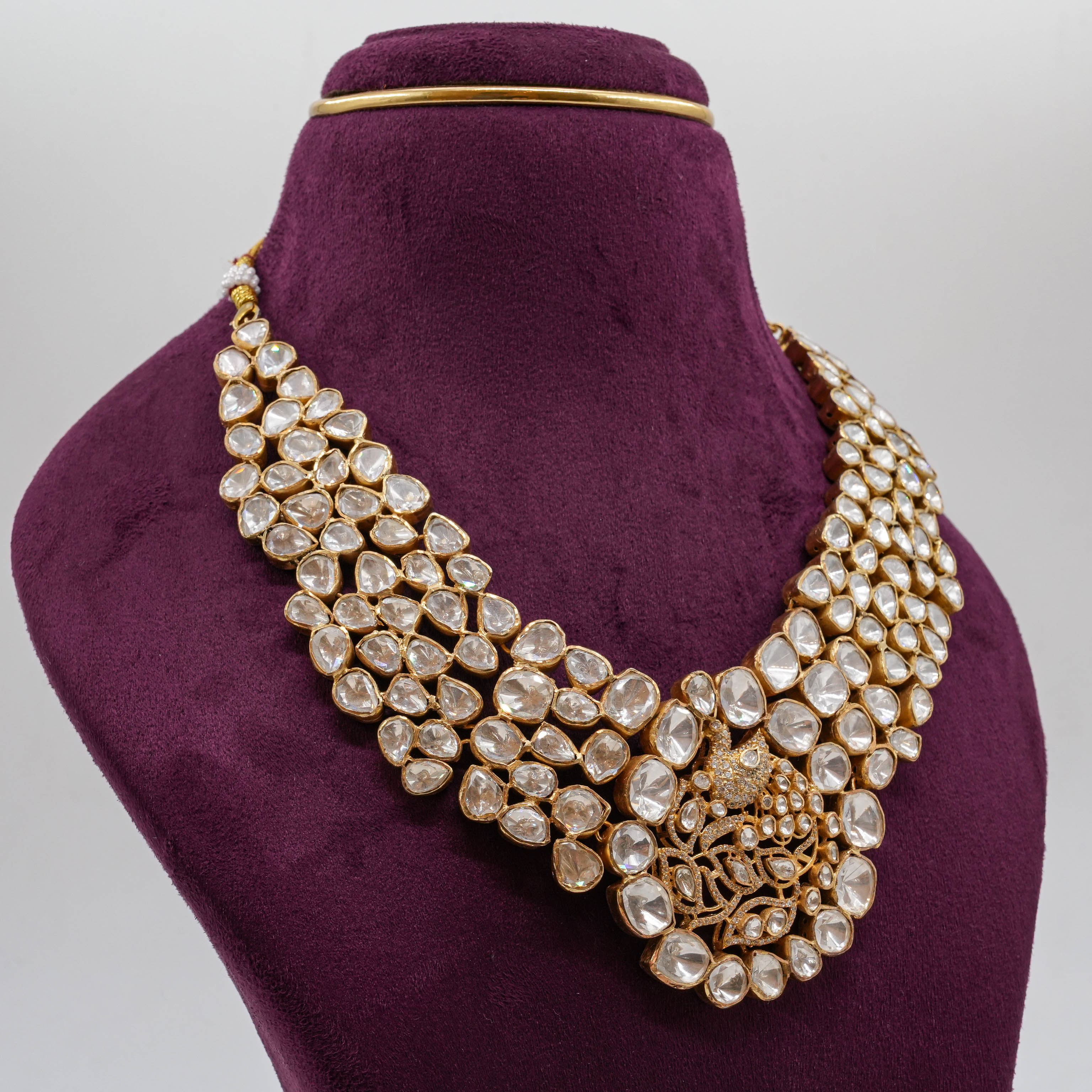 Saubhagya Jewellers - Oval kundan Necklace