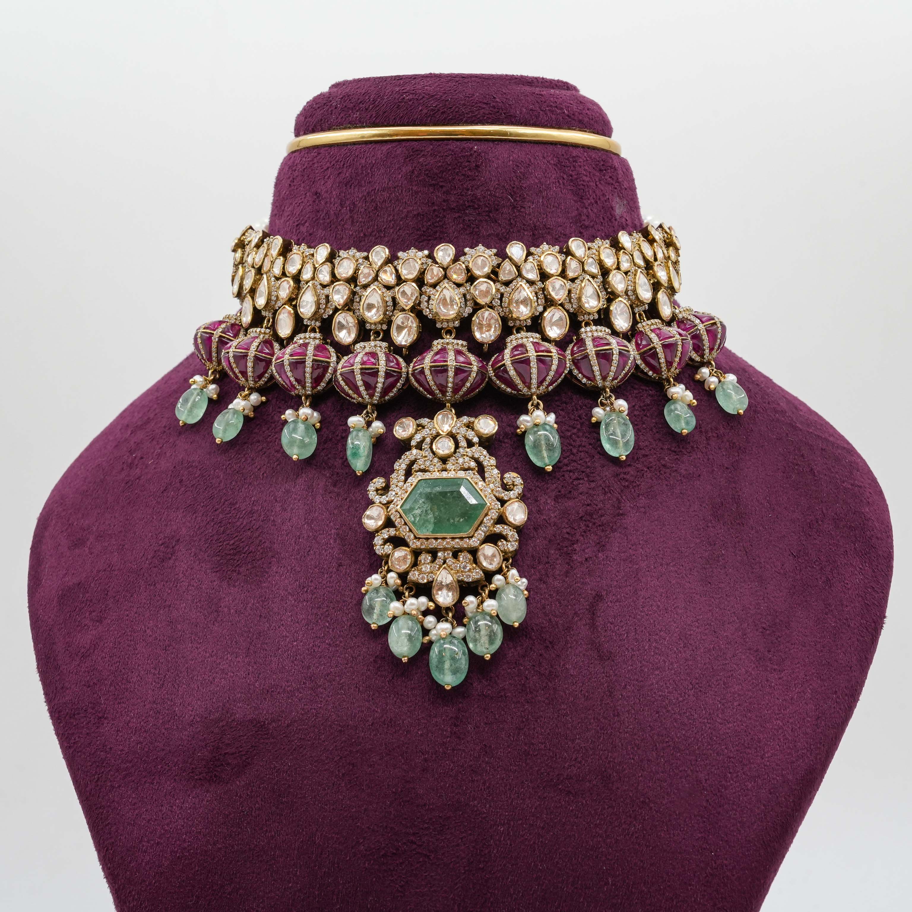 Saubhagya Jewellers - Drop Choker Set