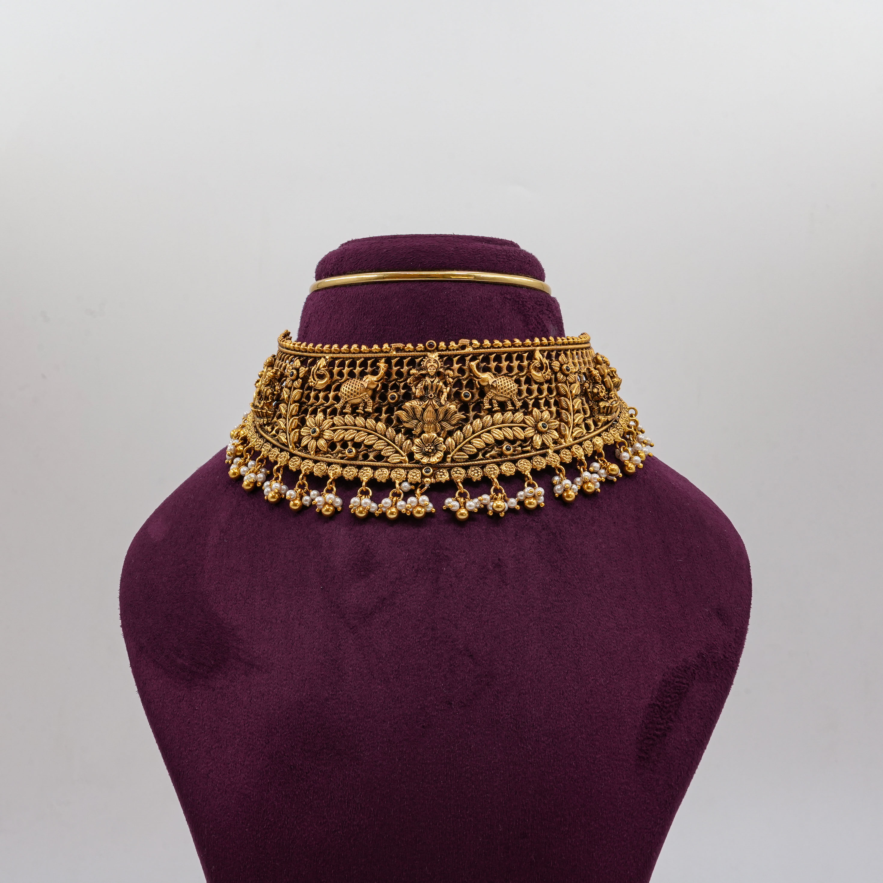 Saubhagya Jewellers - Antique Temple Choker