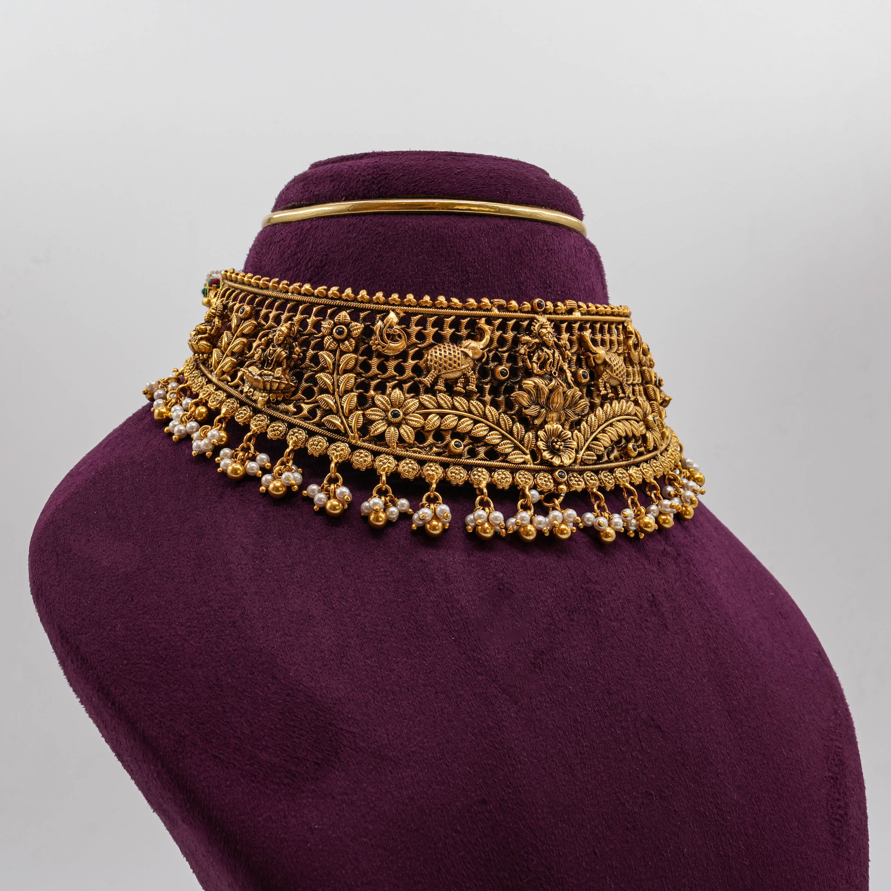 Saubhagya Jewellers - Antique Temple Choker