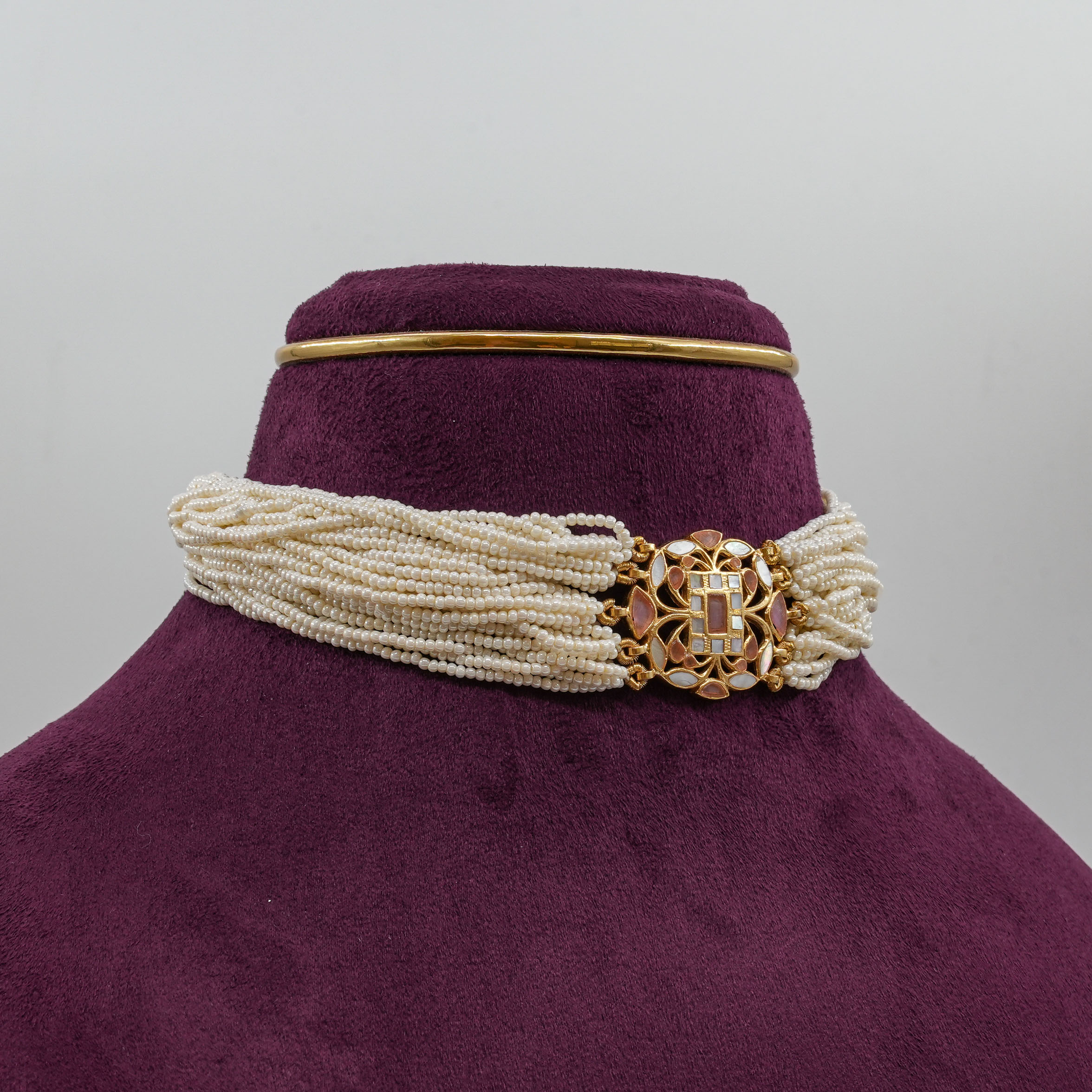 Saubhagya Jewellers - Pearl Temple Choker