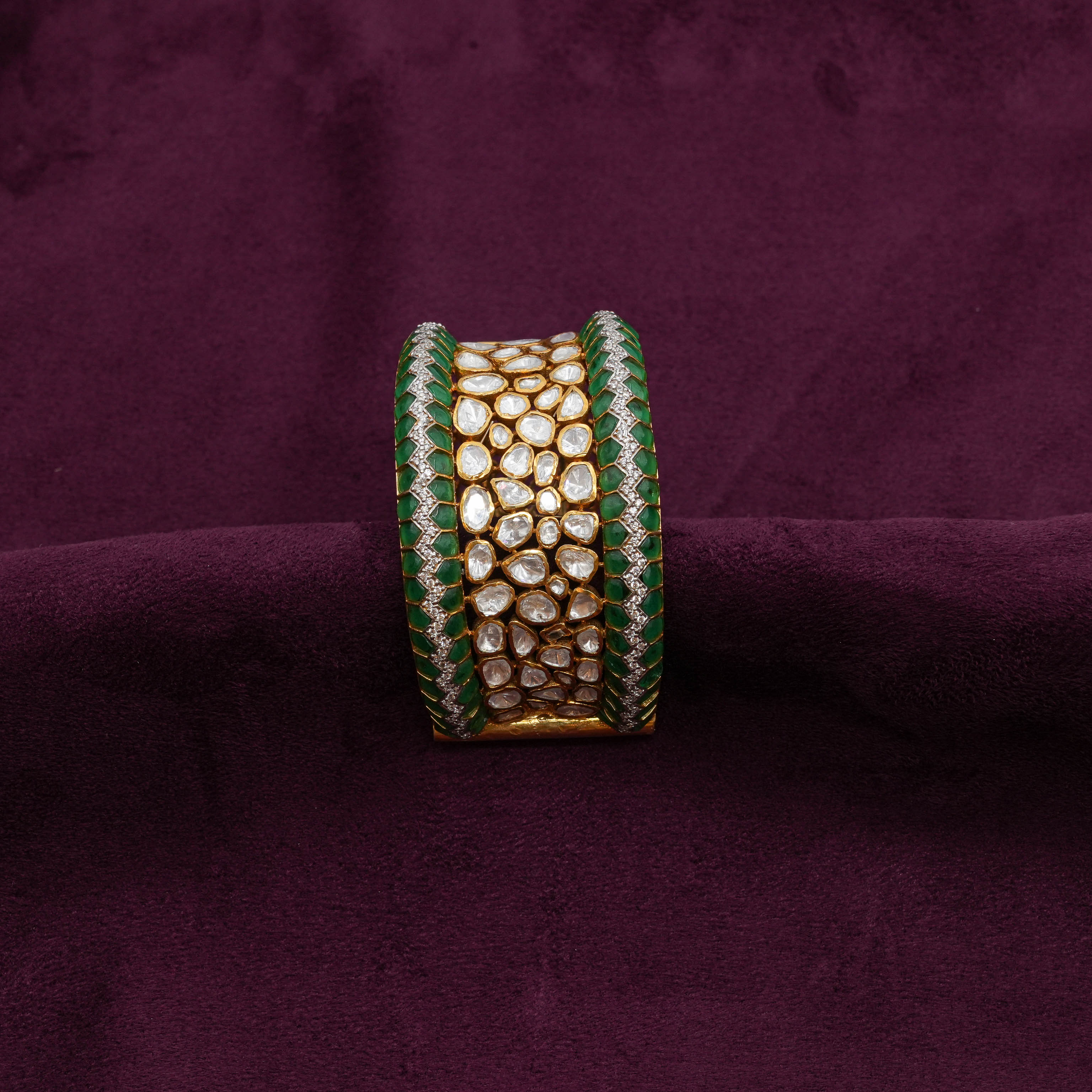 Saubhagya Jewellers - Polki Kada Bracelet