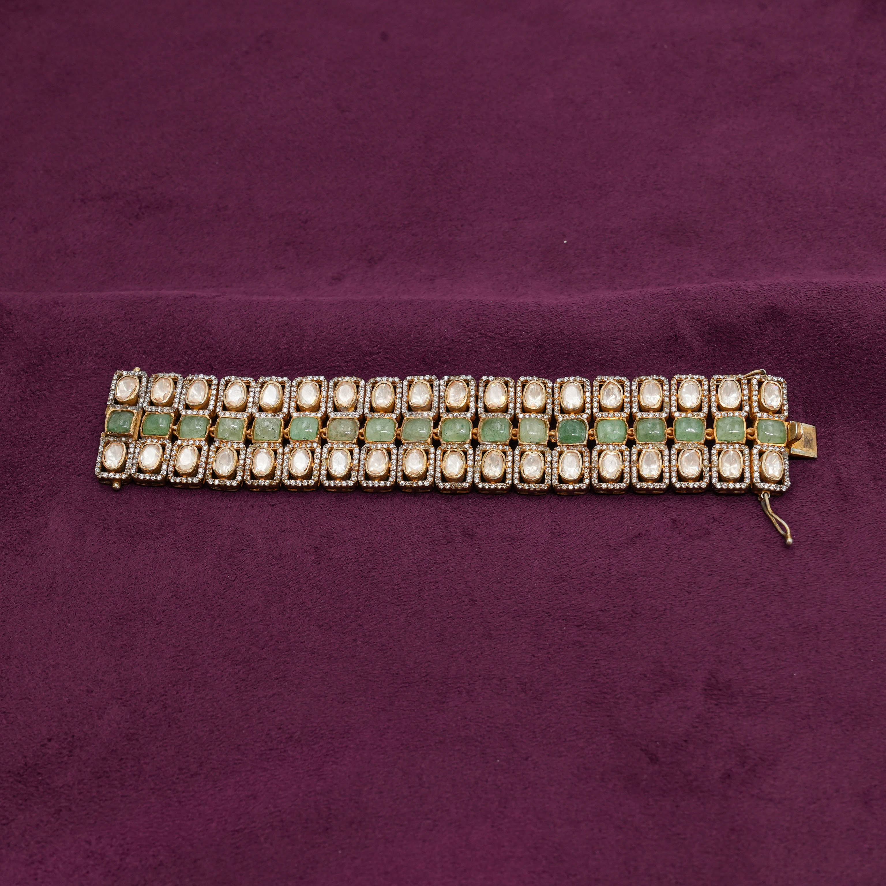 Saubhagya Jewellers - Polki Kada Bracelet