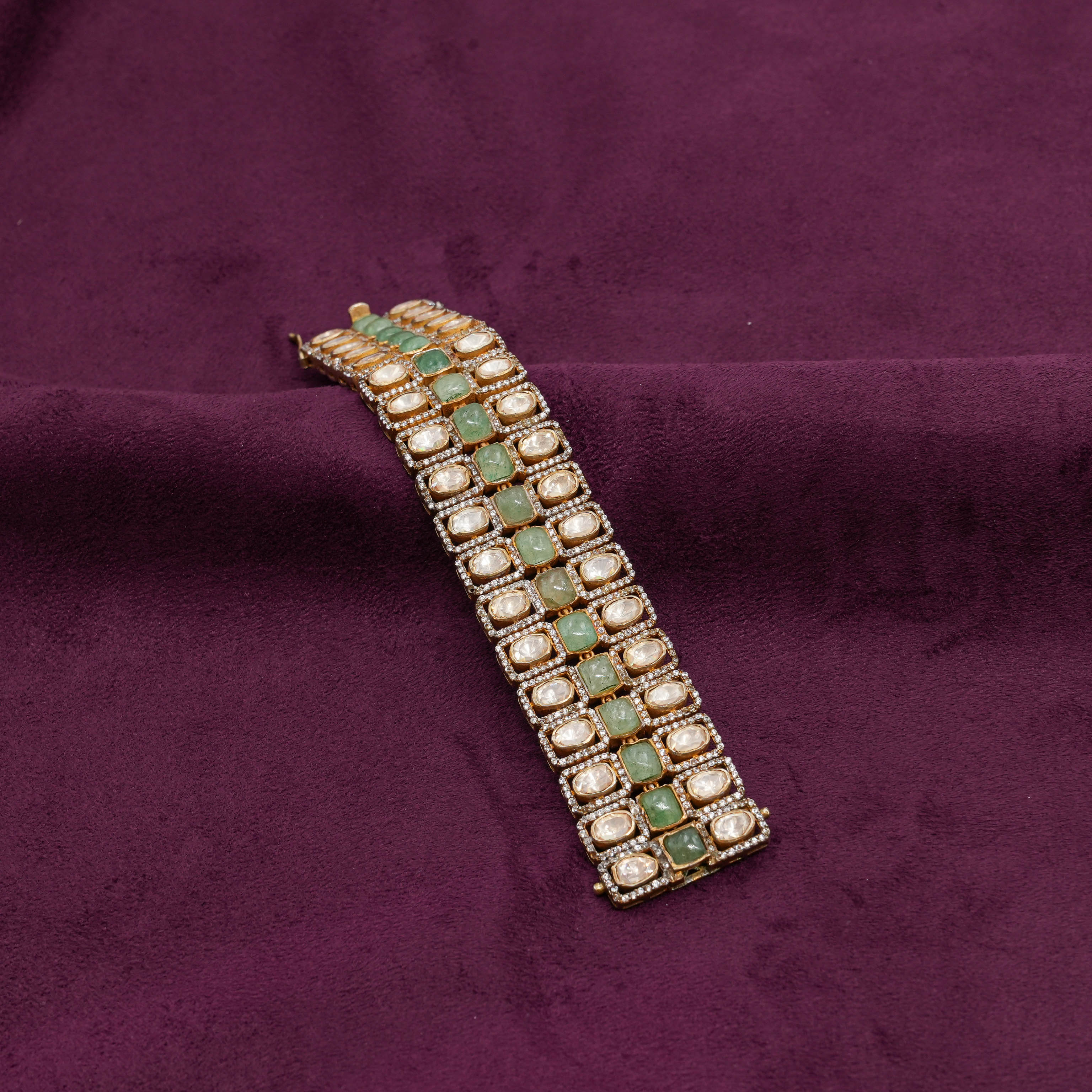 Saubhagya Jewellers - Polki Kada Bracelet