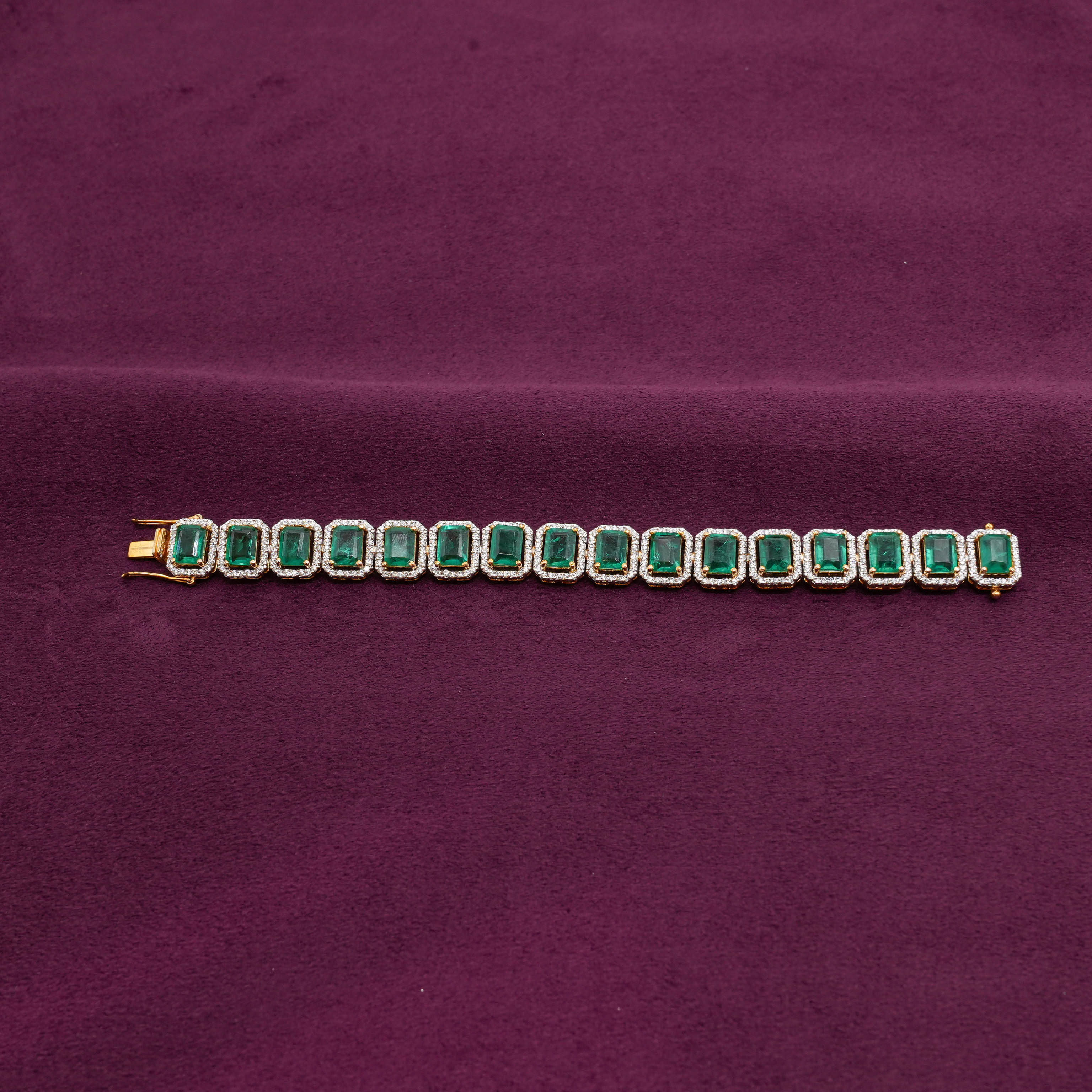 Saubhagya Jewellers - Emerald CZ Bracelet