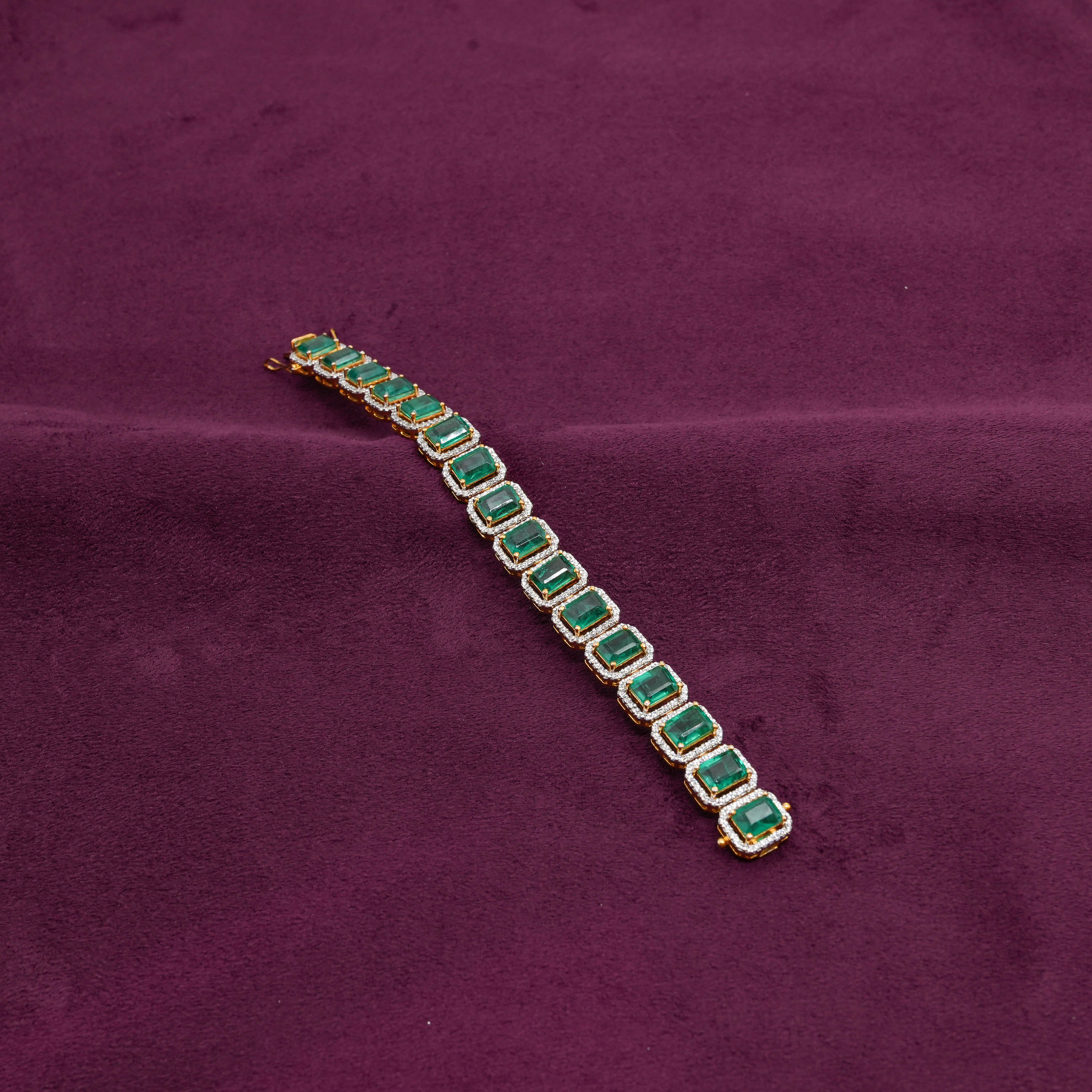 Saubhagya Jewellers - Emerald CZ Bracelet