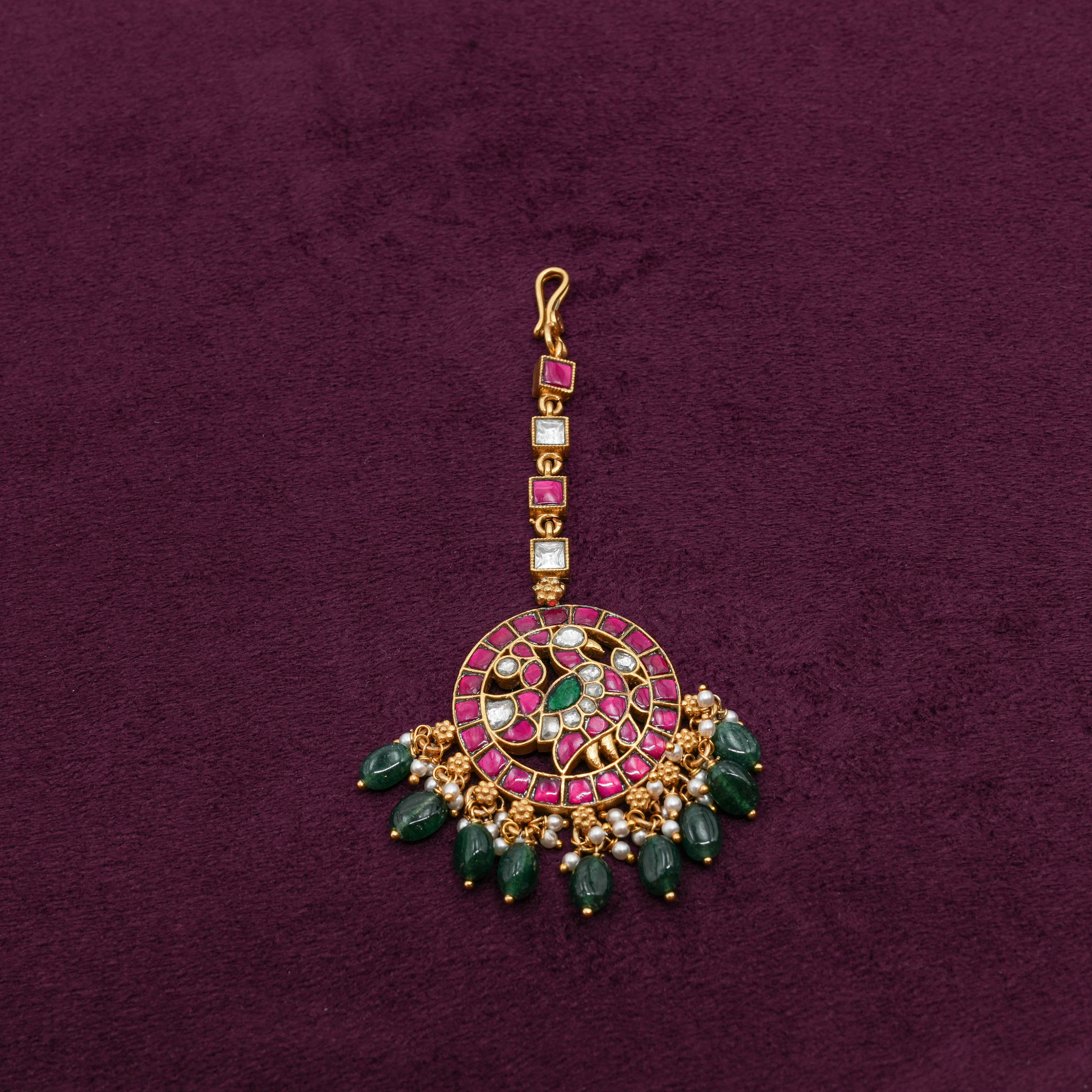 Peacock Gold Maang Tikka