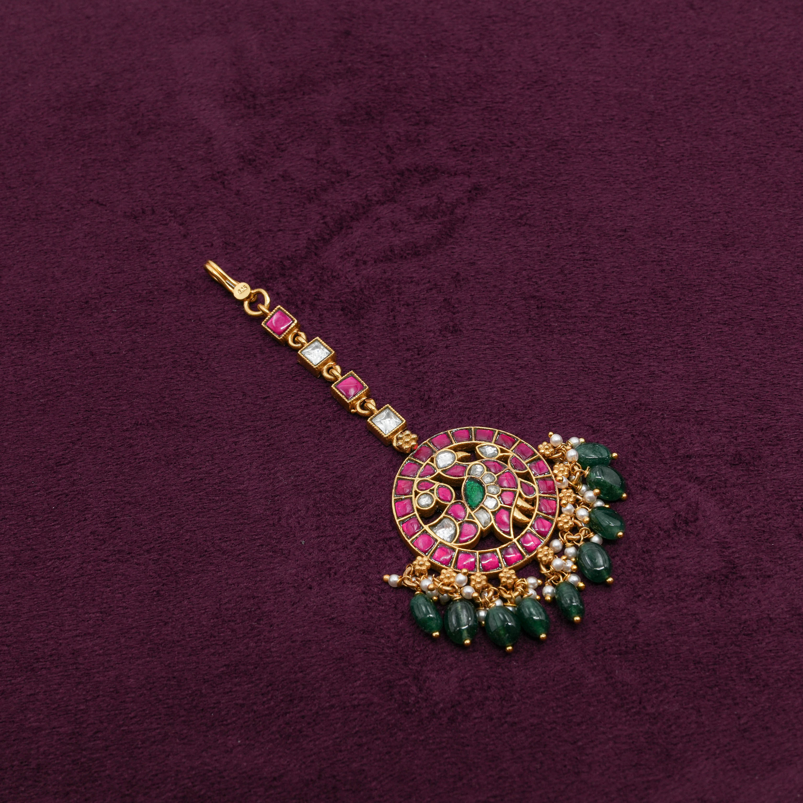 Peacock Gold Maang Tikka