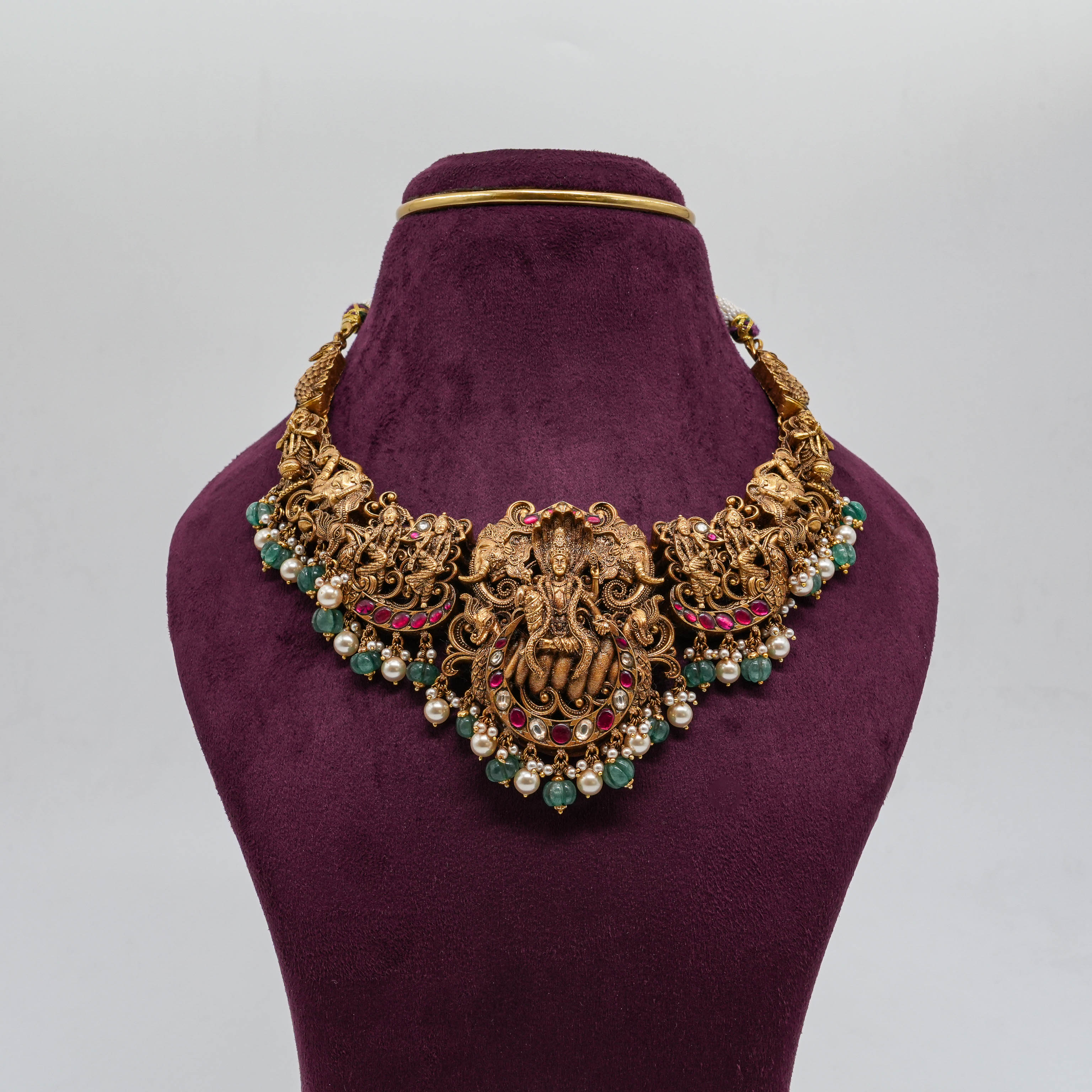 Saubhagya Jewellers - Ganesha Lakshmi Necklace