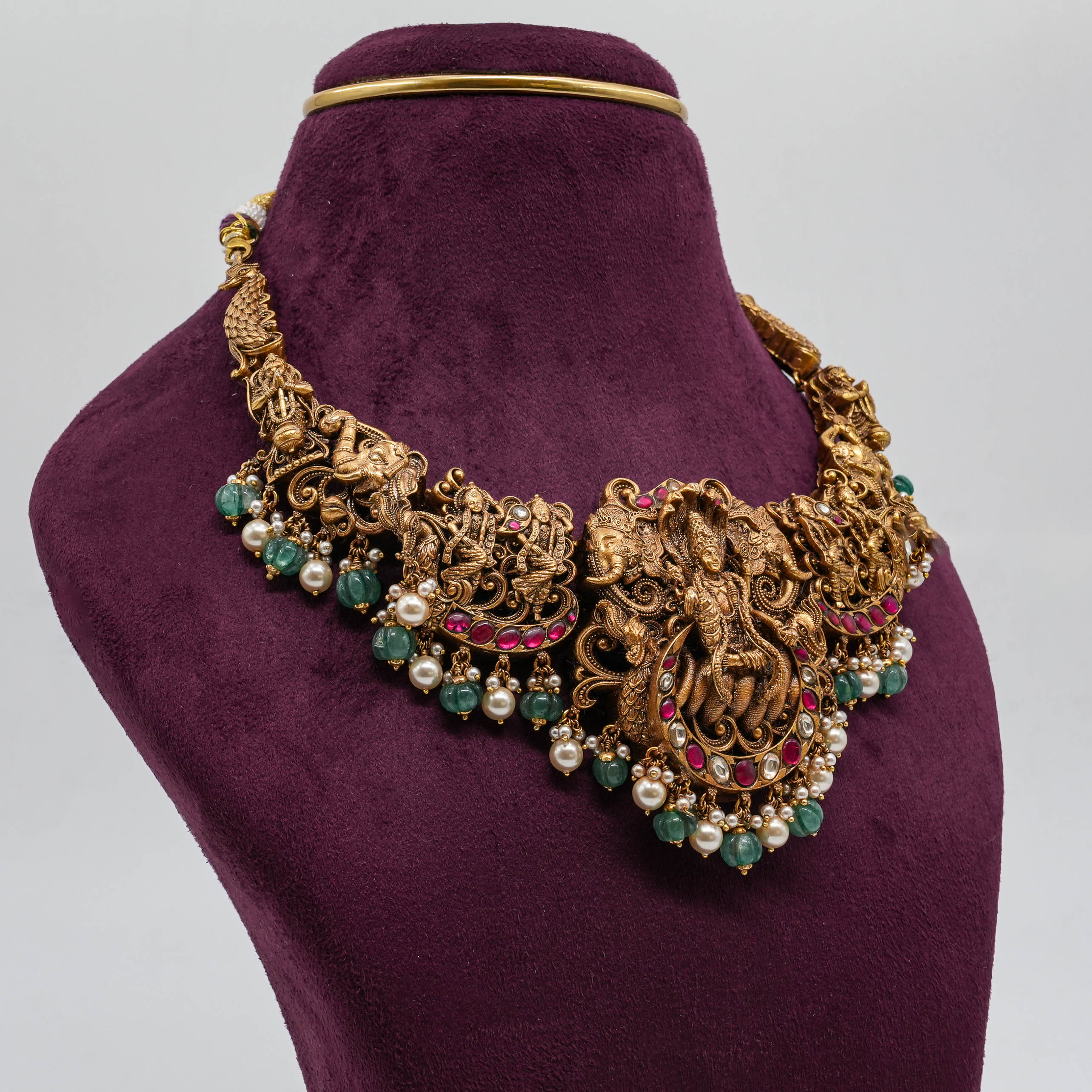 Saubhagya Jewellers - Ganesha Lakshmi Necklace