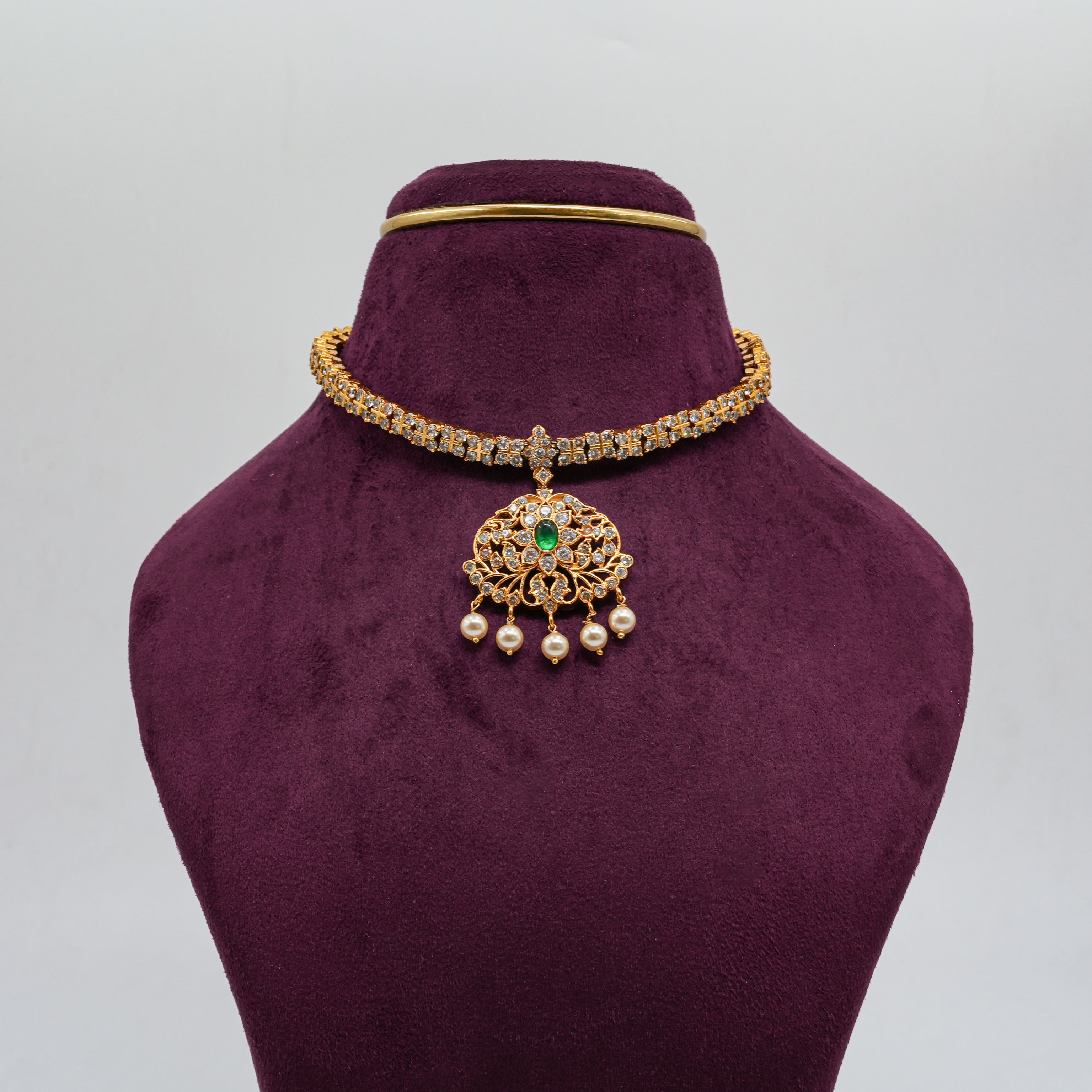 Saubhagya Jewellers - Pearl Drop Pendant Necklace