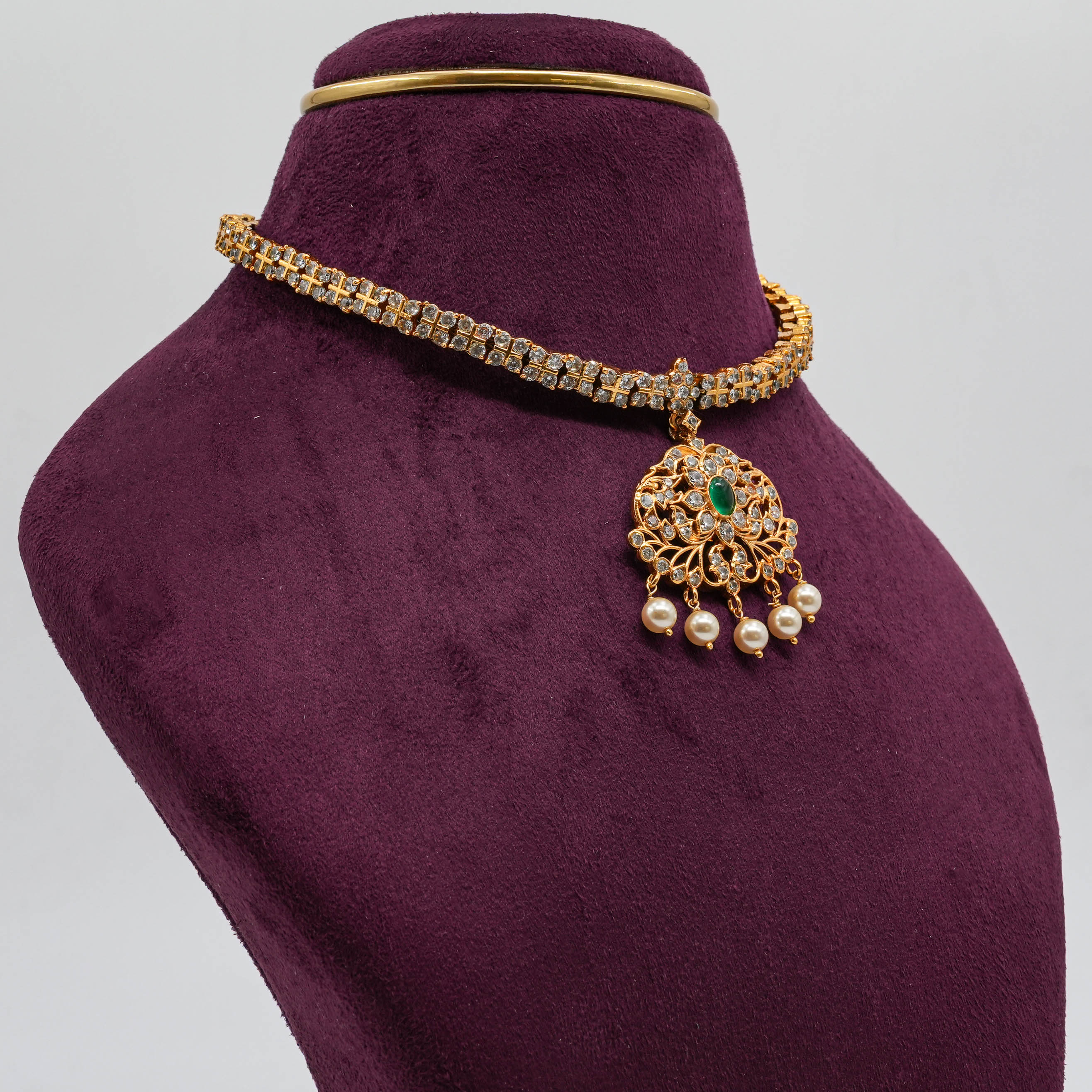 Saubhagya Jewellers - Pearl Drop Pendant Necklace