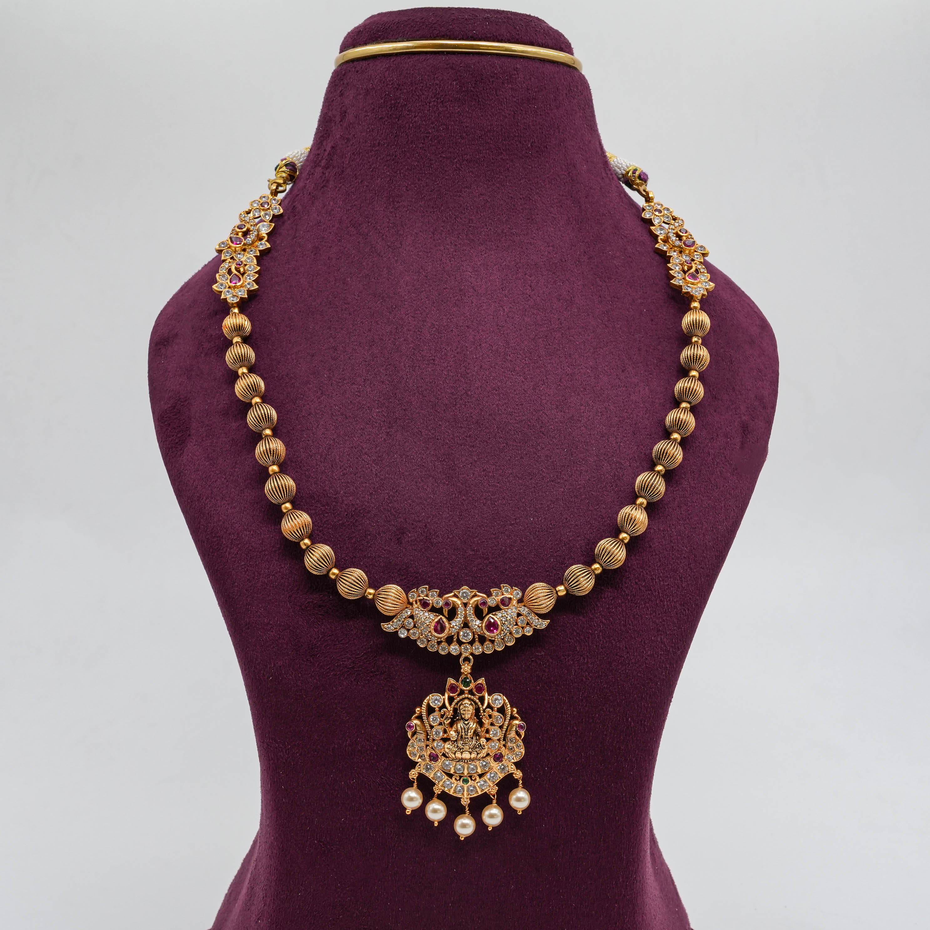 Saubhagya Jewellers - Peacock Lakshmi Pendant