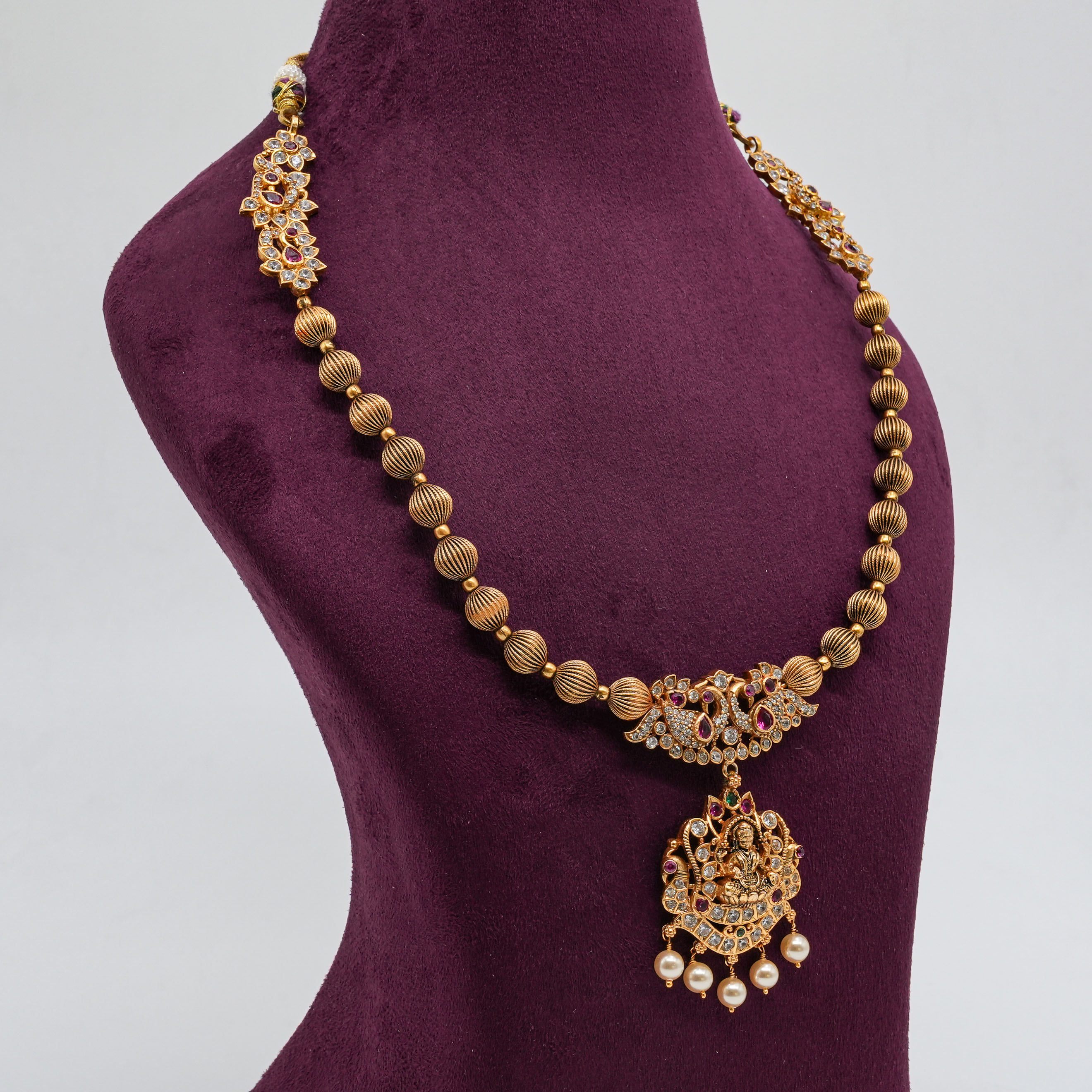 Saubhagya Jewellers - Peacock Lakshmi Pendant