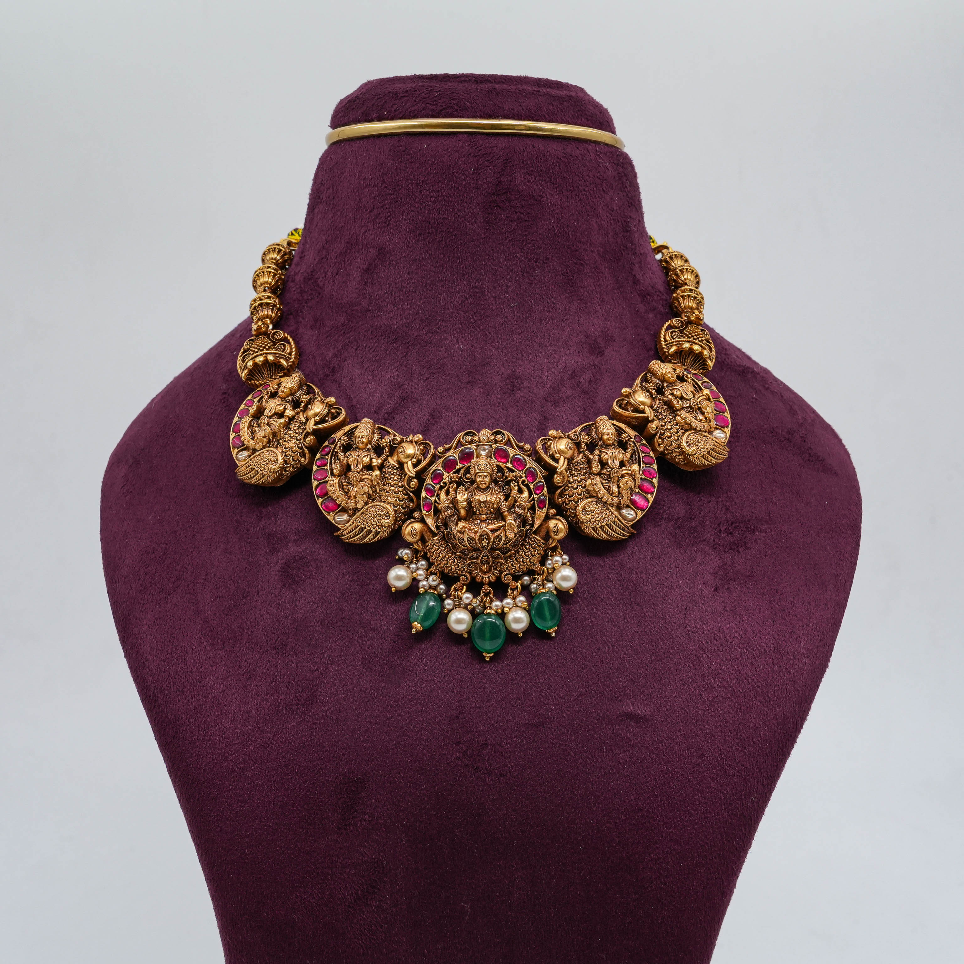 Saubhagya Jewellers - Deity Lakshmi Necklace