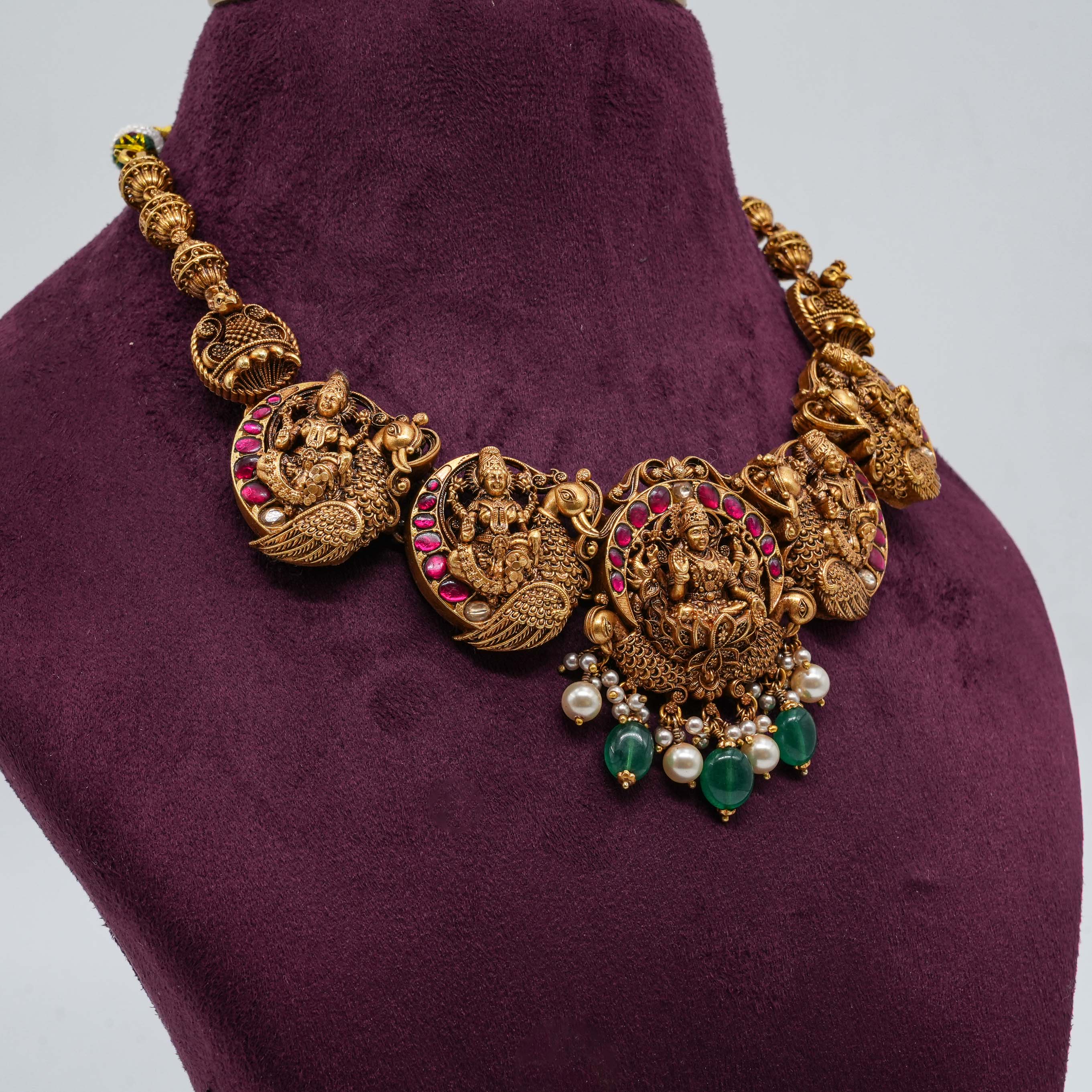 Saubhagya Jewellers - Deity Lakshmi Necklace