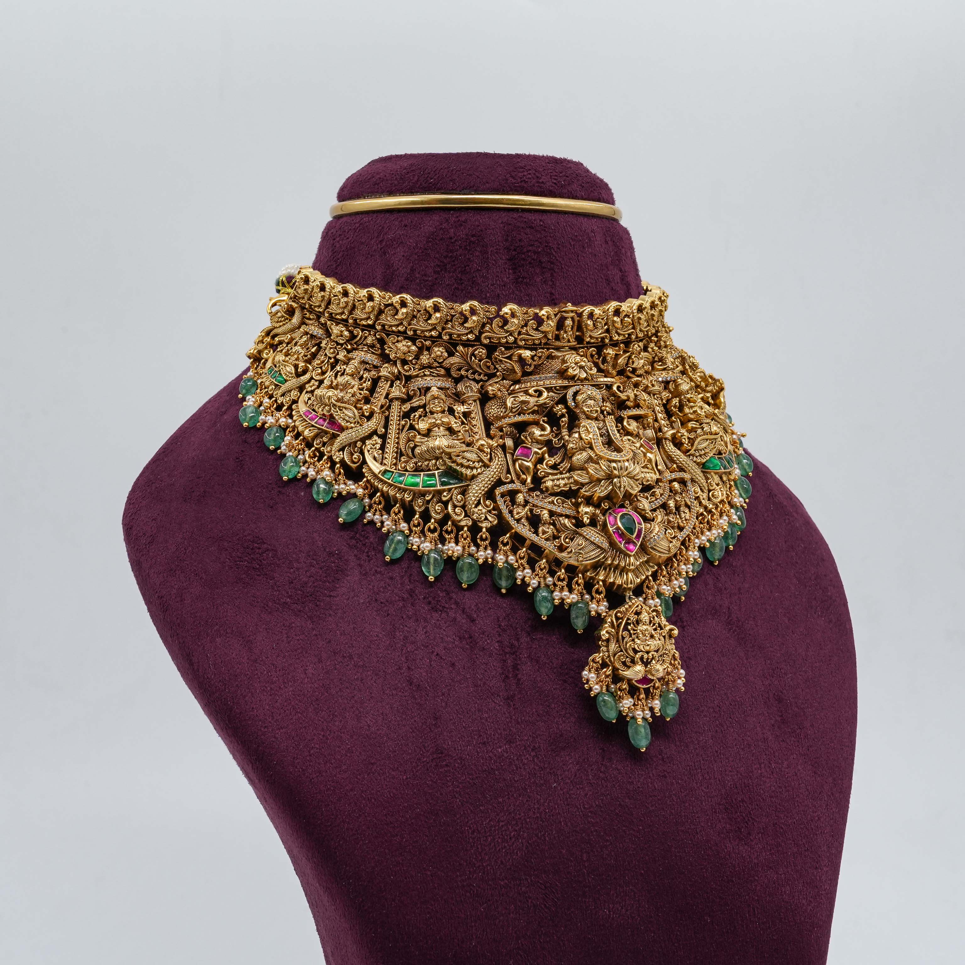 Saubhagya Jewellers - Lakshmi Peacock Choker