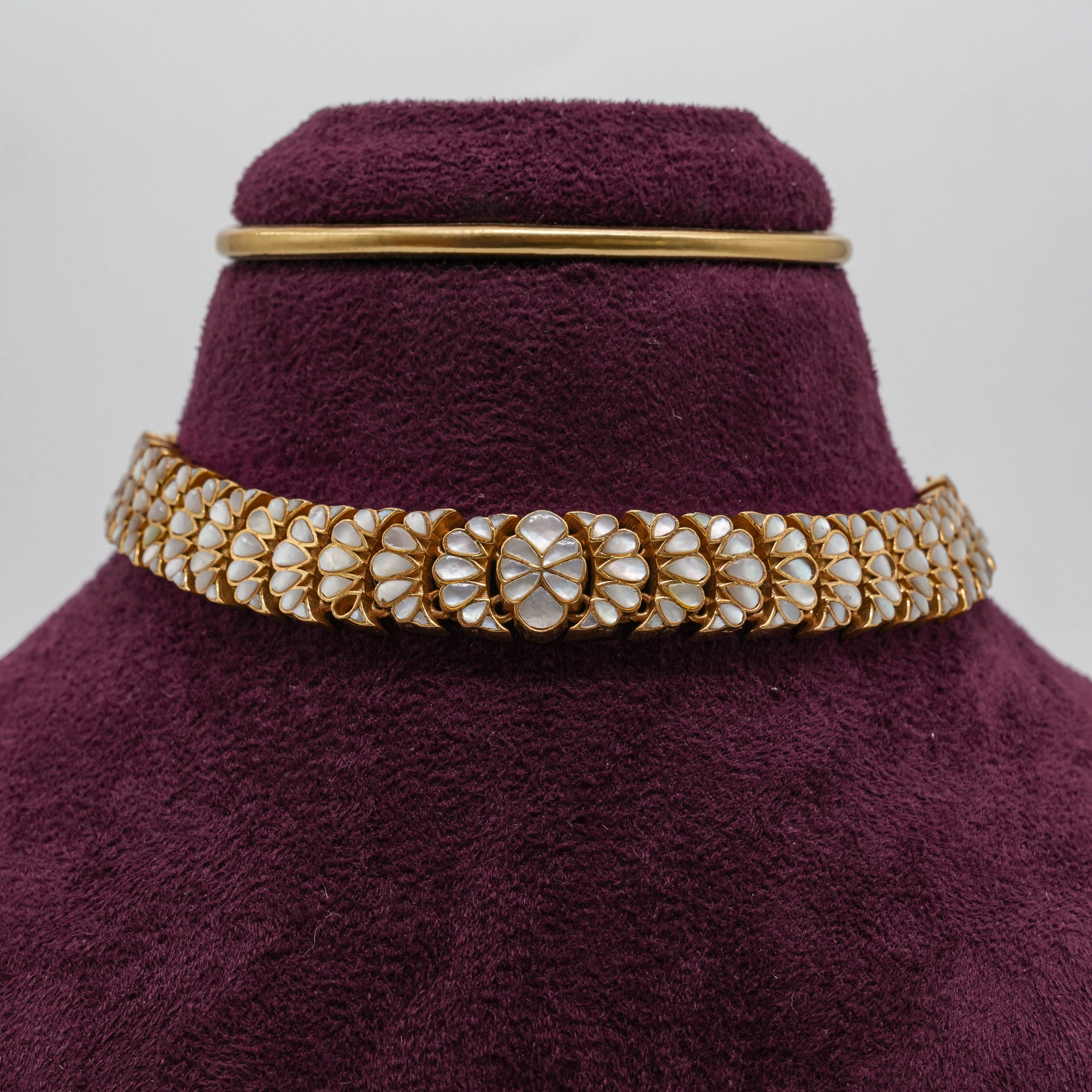 Saubhagya Jewellers - Mother of Pearl Floral Choker