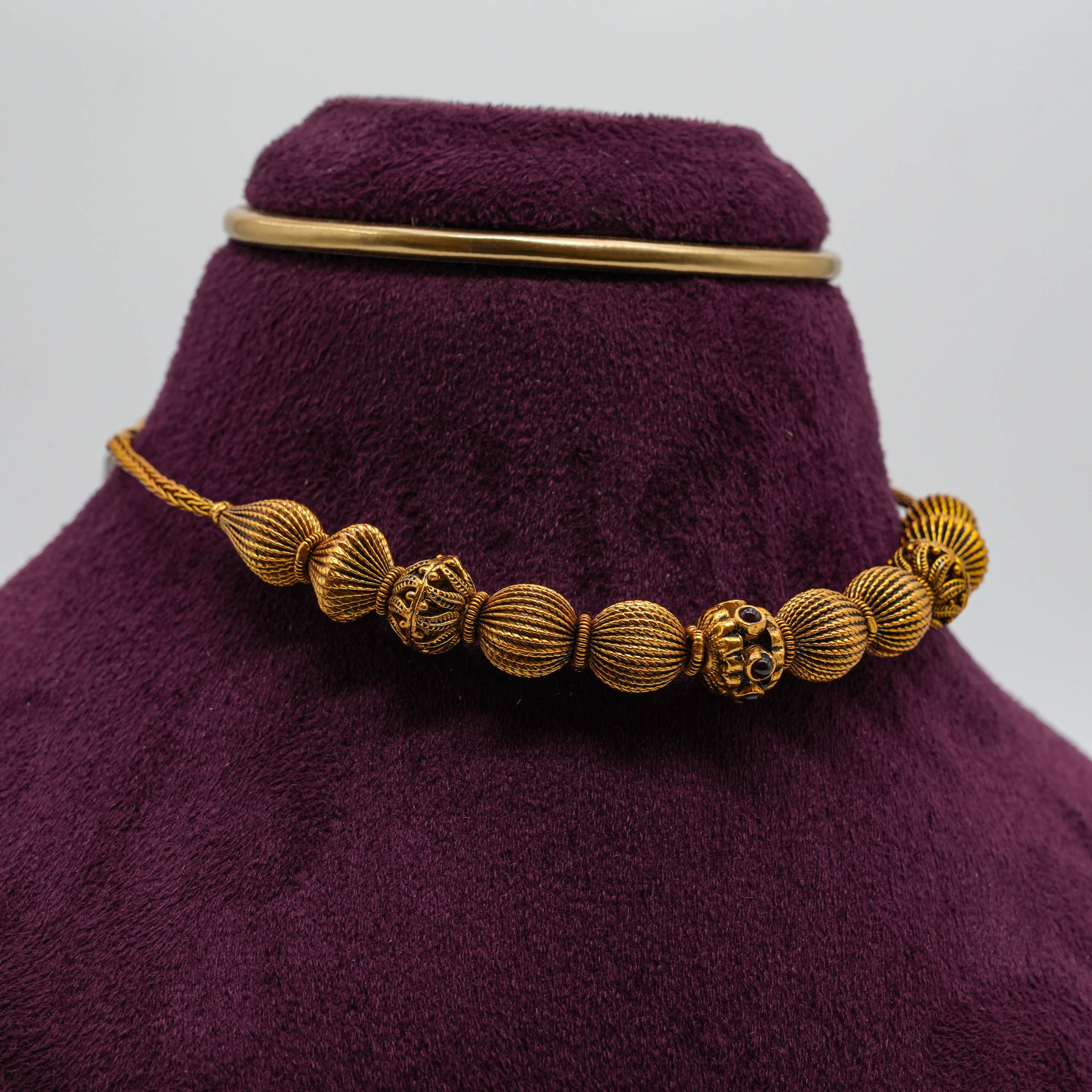 Saubhagya Jewellers - Gold Bead Choker