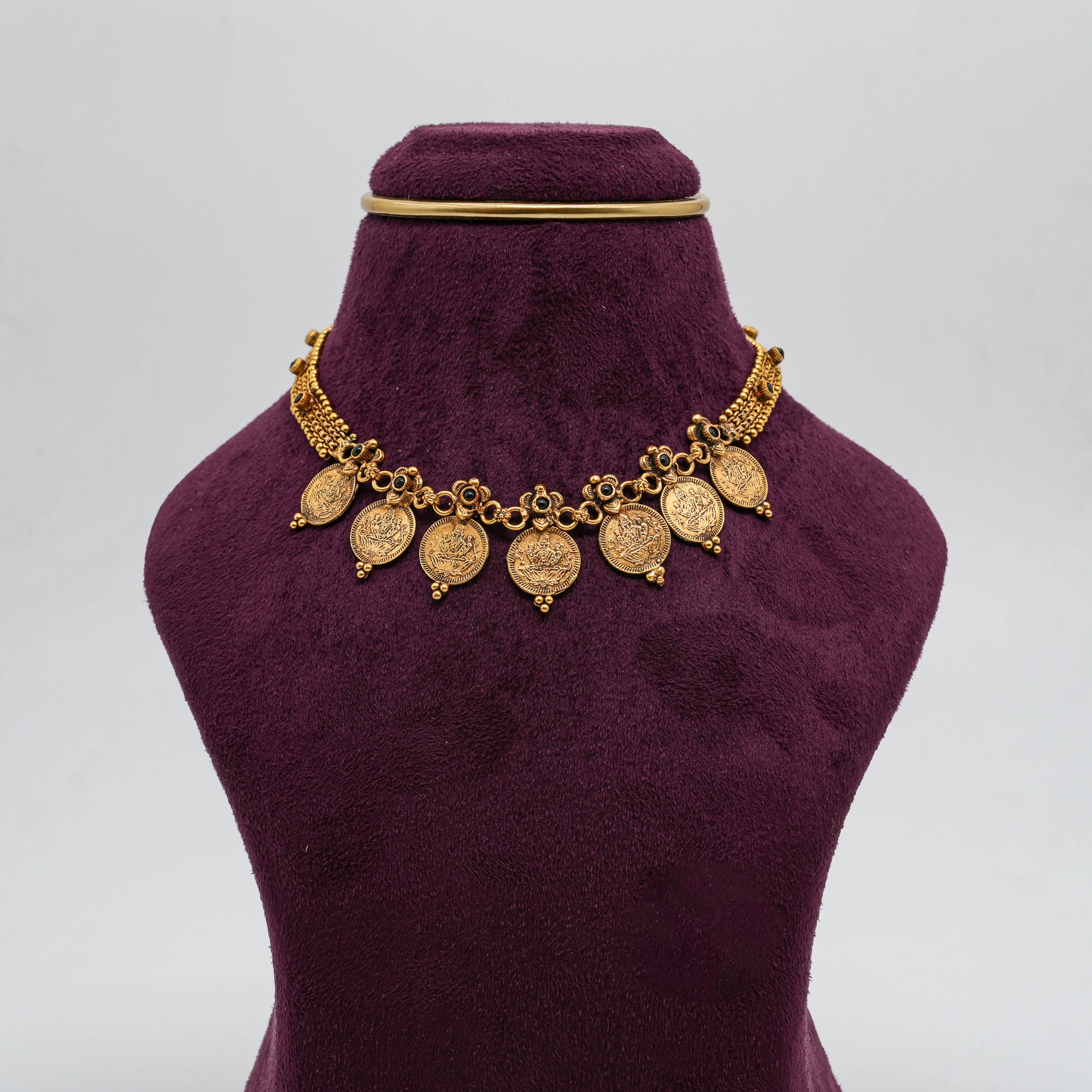 Saubhagya Jewellers - Floral Coin Necklace