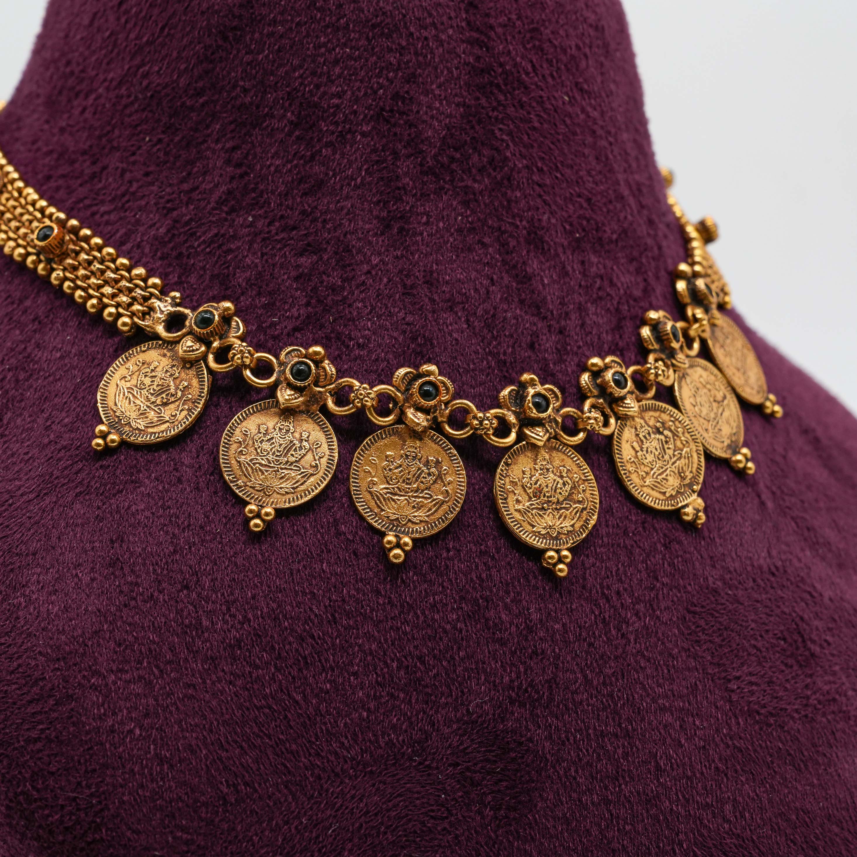 Saubhagya Jewellers - Floral Coin Necklace