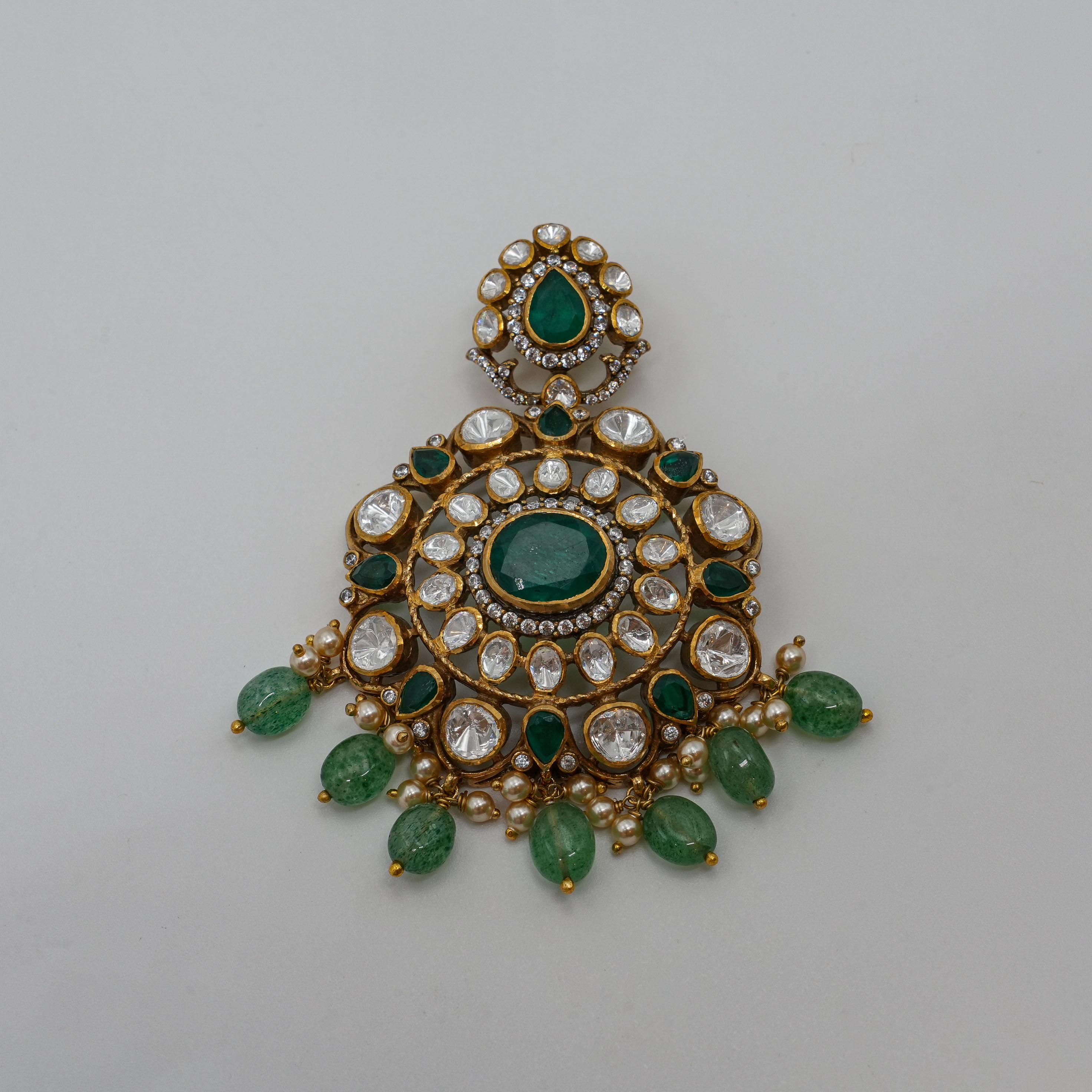 Saubhagya Jewellers - Antique Polki Chandbali