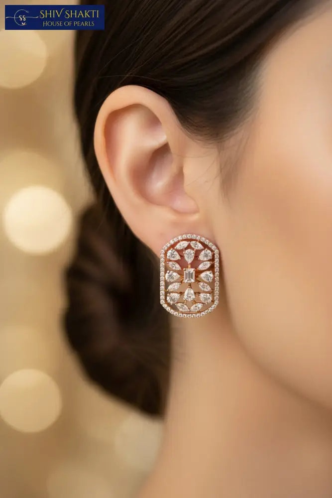 Shiv Shakti Pearls - Celestial Glow Sterling Silver Earrings