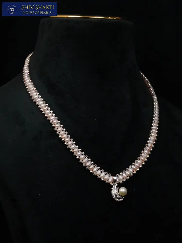 Shiv Shakti Pearls - Classic Button Pearl Necklace