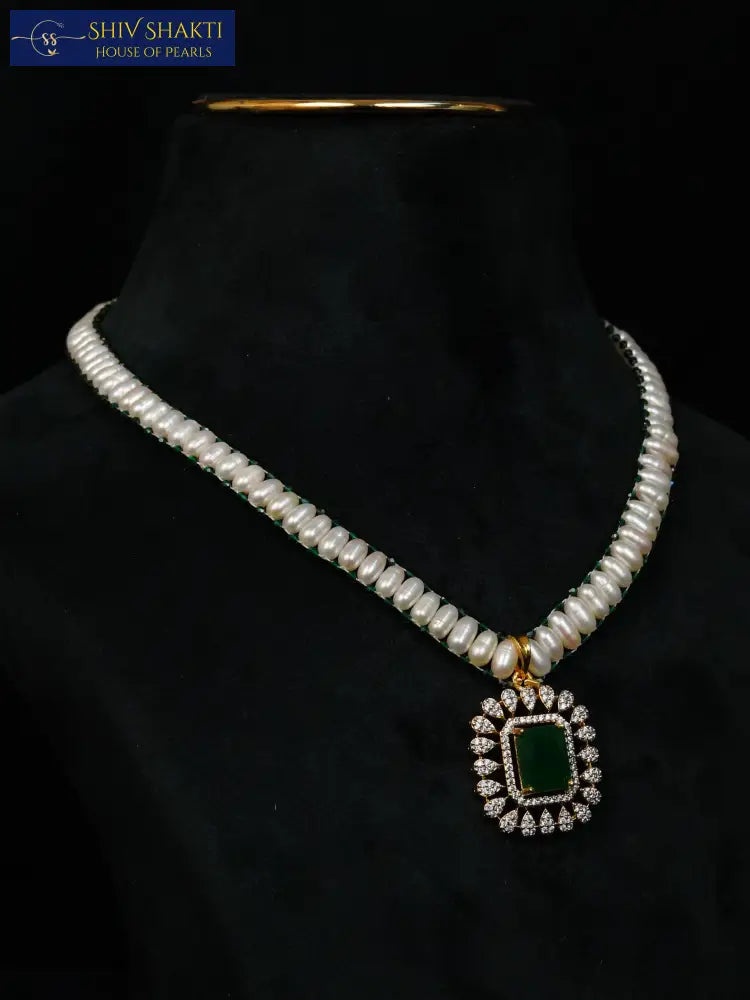 Shiv Shakti Pearls - Ivory Radiance Button Pearl Necklace