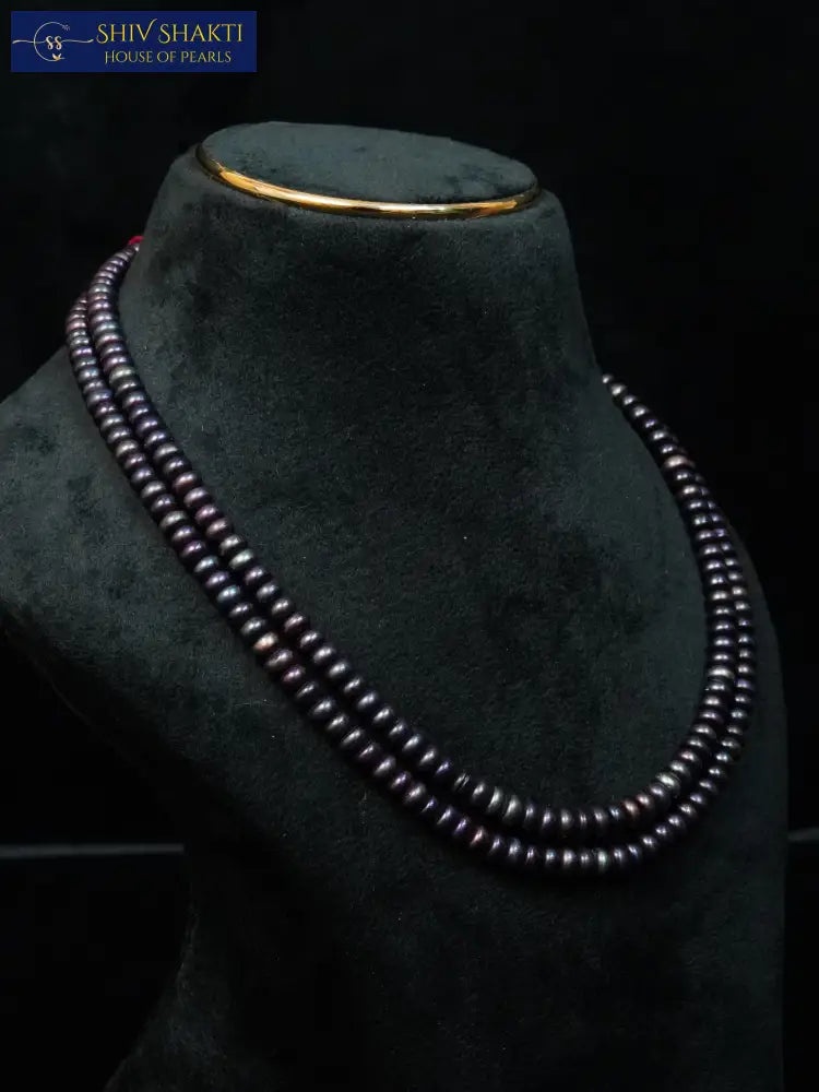 Shiv Shakti Pearls - 2 Line Blue Magnificent Necklace