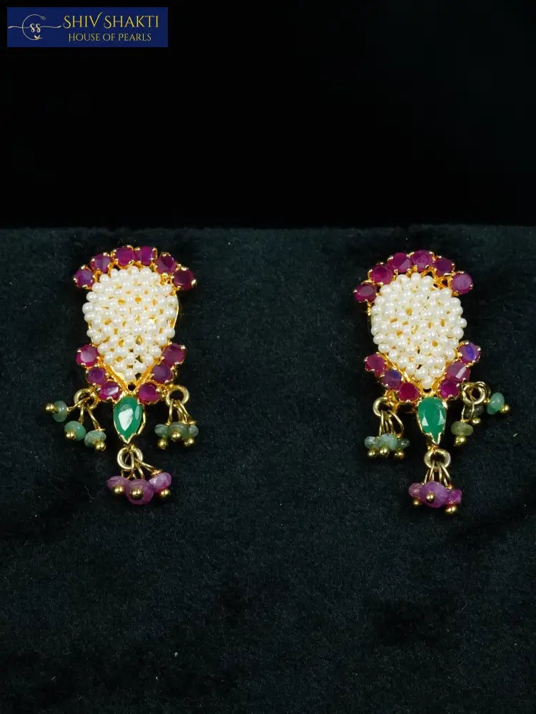 Shiv Shakti Pearls - 2 Line Pearl Jali Necklace