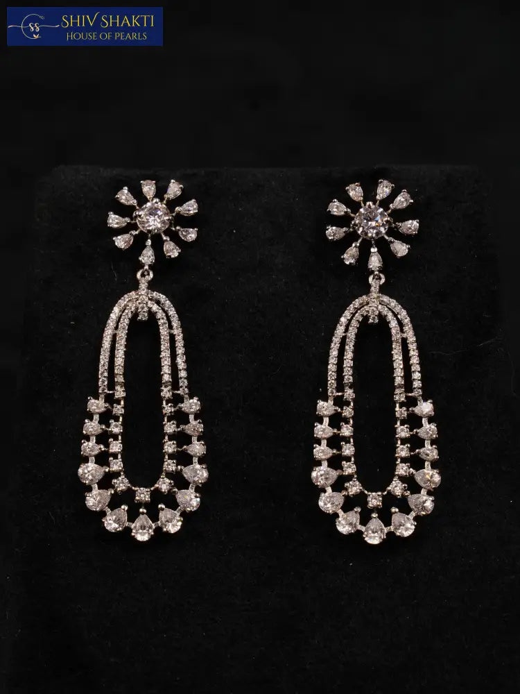 Shiv Shakti Pearls - Aurora Shine Silver Earrings