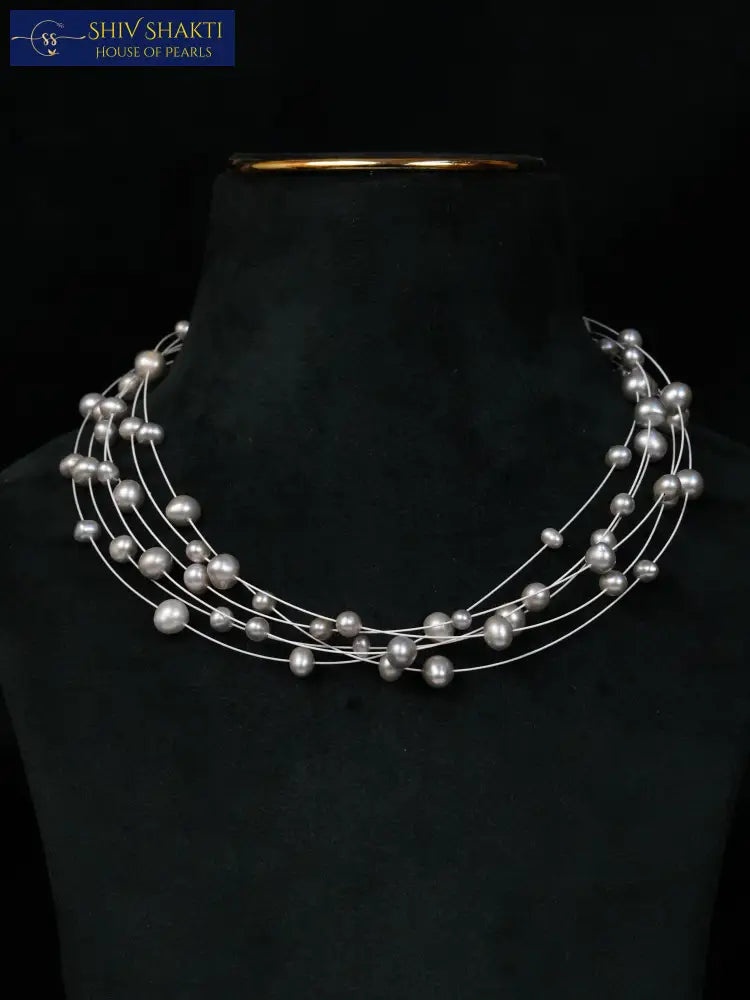 Shiv Shakti Pearls - 6 Lines Round Floating Pearl