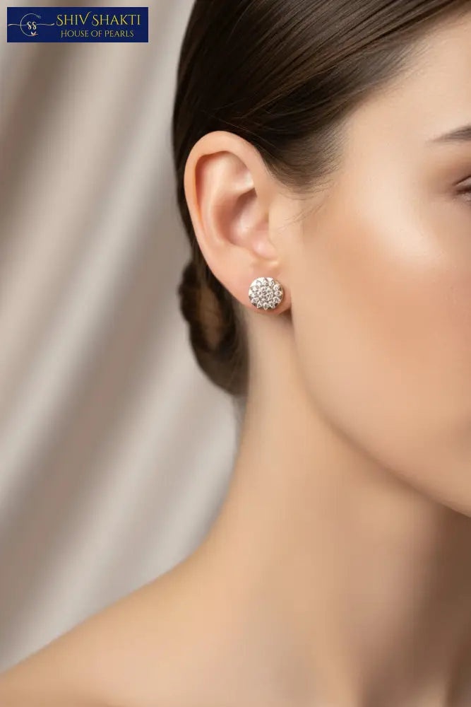 Shiv Shakti Pearls - Mira Silver Studs