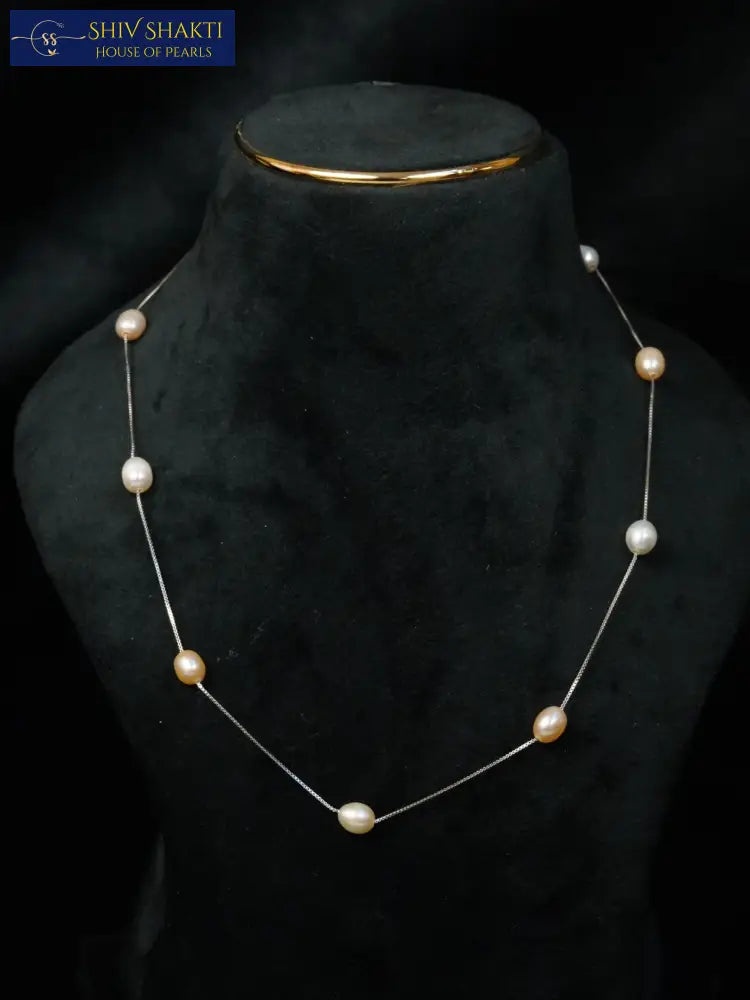 Shiv Shakti Pearls - 9 Pearl Mala Pure Silver