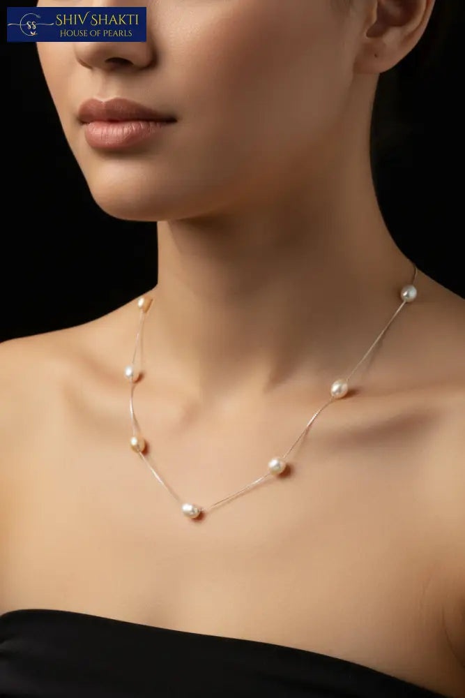 9 Pearl Mala Pure Silver