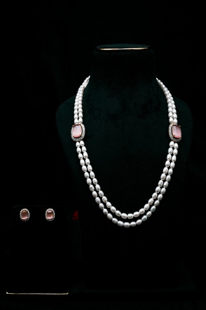 Pearl Brooch Necklace set