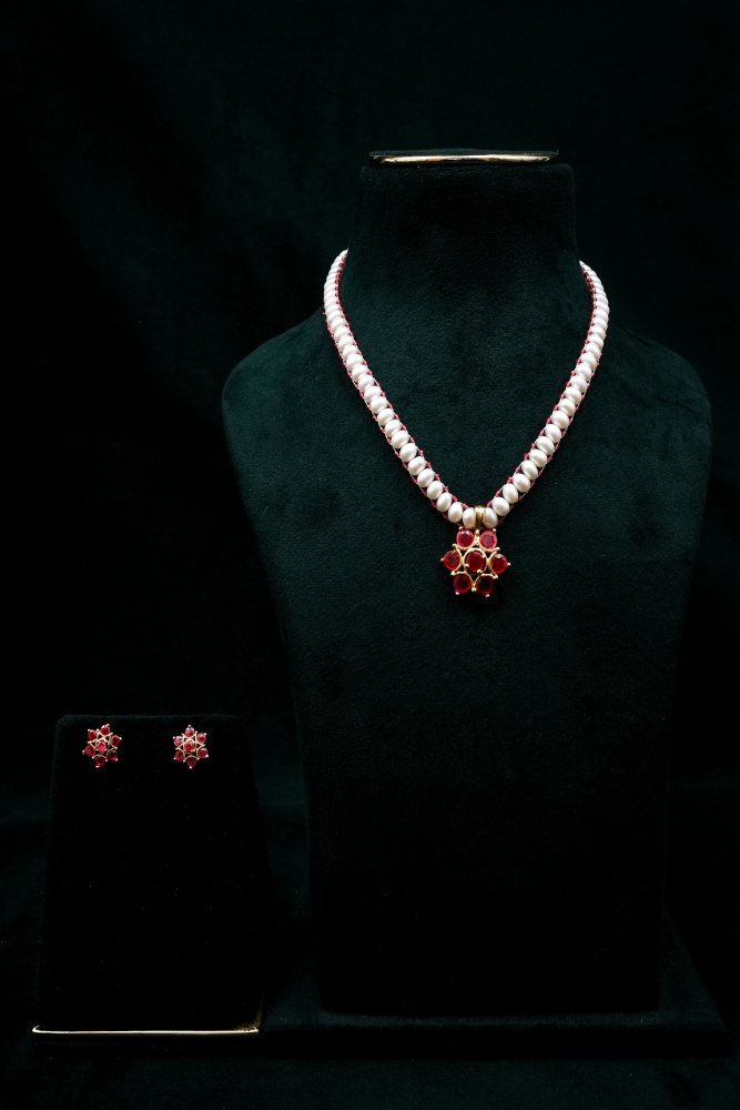 Pearl Ruby Necklace