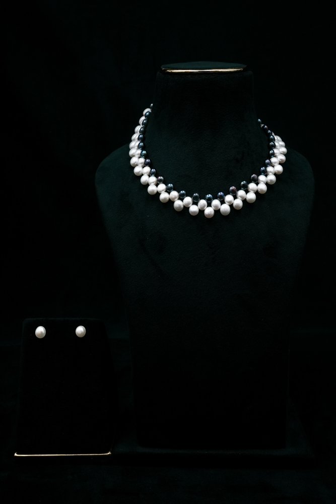 Pearl Necklace Earrings
