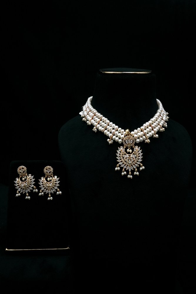 Pearl Button Necklace